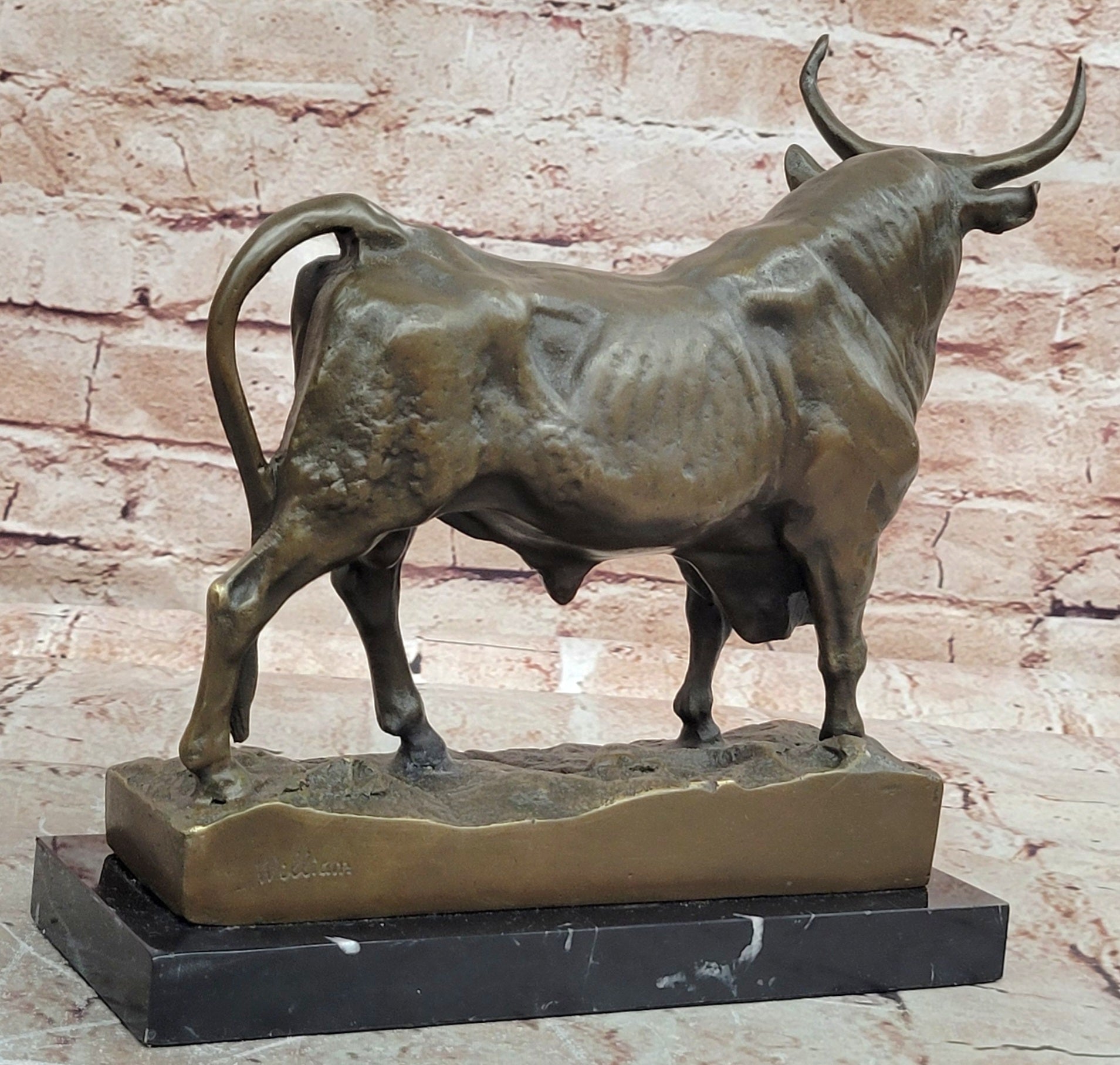 Premium William Standing Bull Bronze Picasso Tribute Fine Art Statue