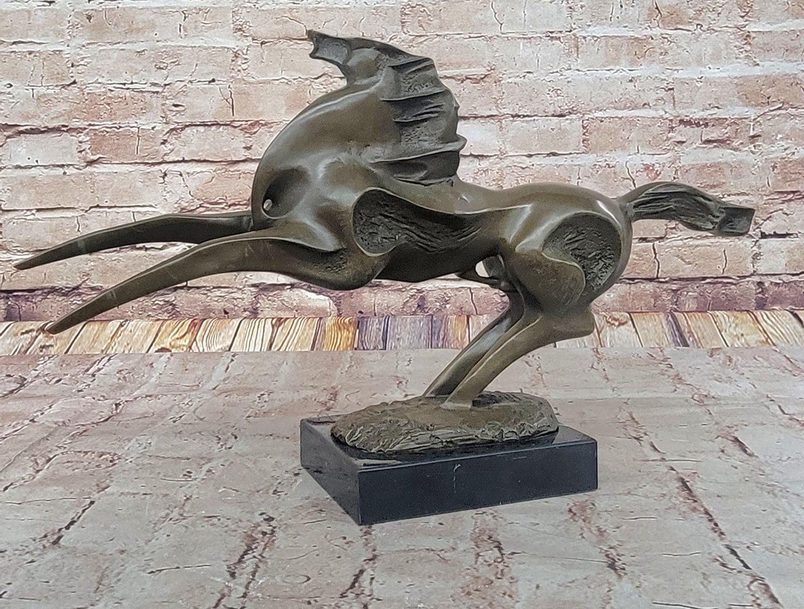 Lost wax Large Abstract Modern Art Horse Bronze Sculpture Statue By Milo Figure