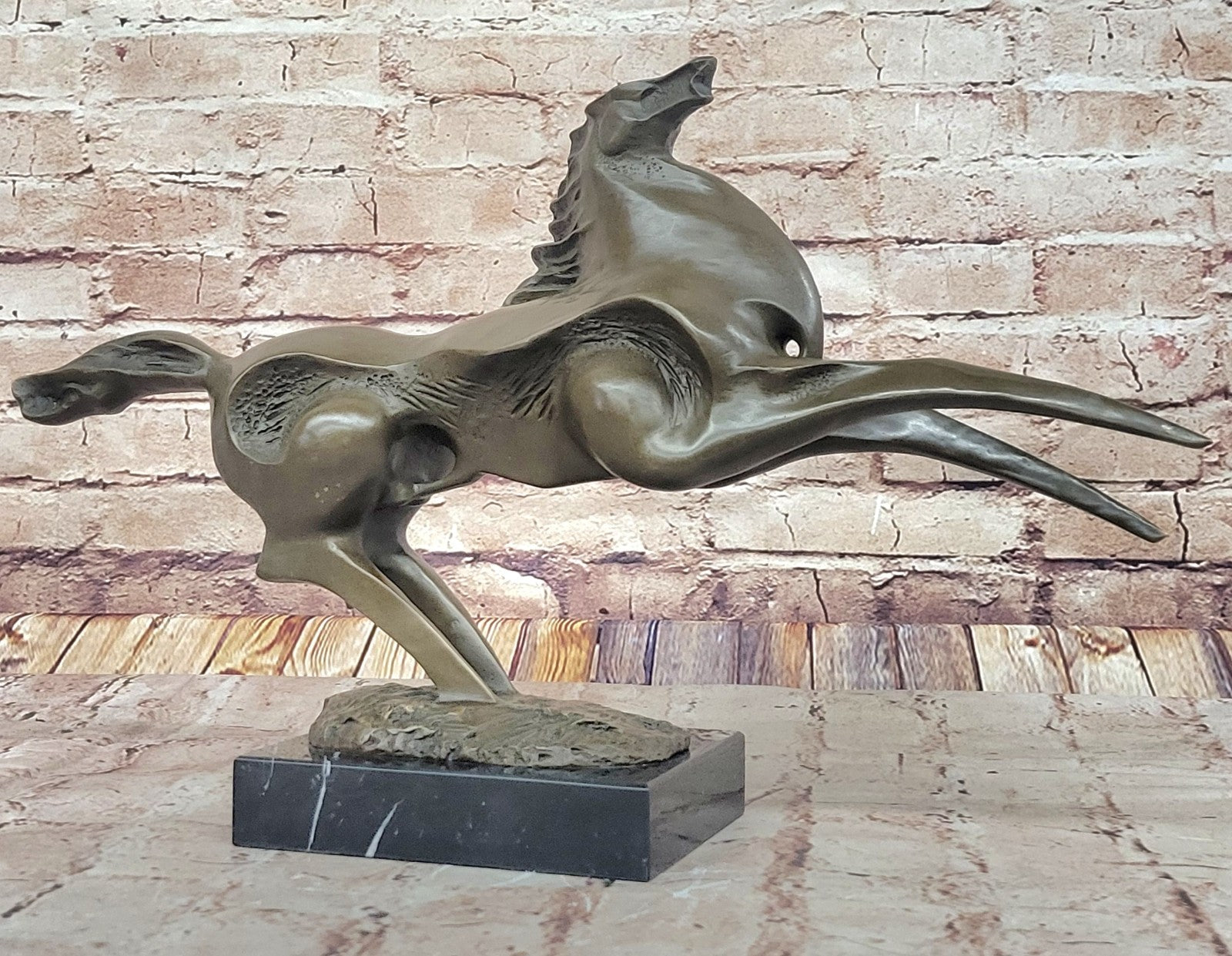 Lost wax Large Abstract Modern Art Horse Bronze Sculpture Statue By Milo Figure