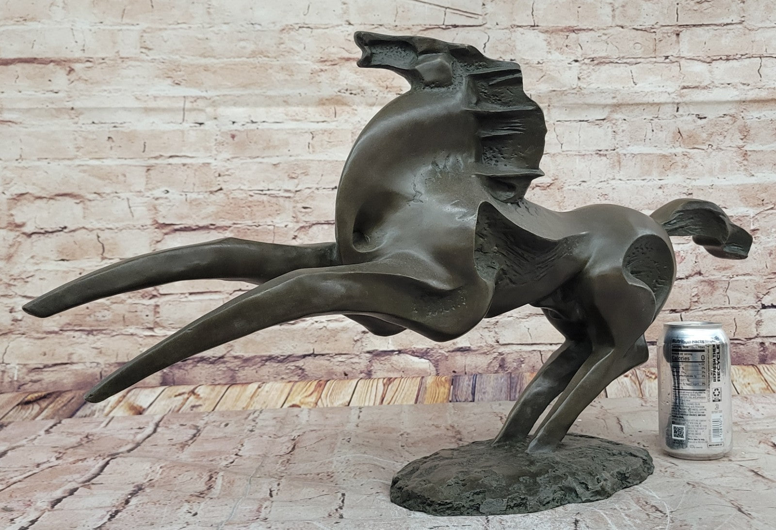 XL Signed Milo Horse Stallion Bronze Statue - Modern Mid Century Home Decor
