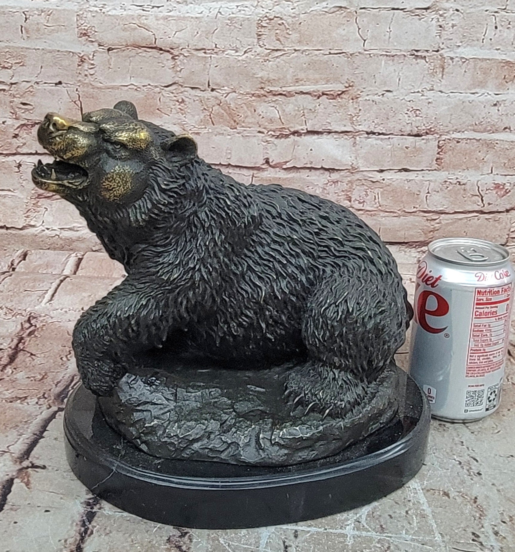 Milo Bronze Brown Bear Figurine Classic Wildlife Art Hot Cast Collectible