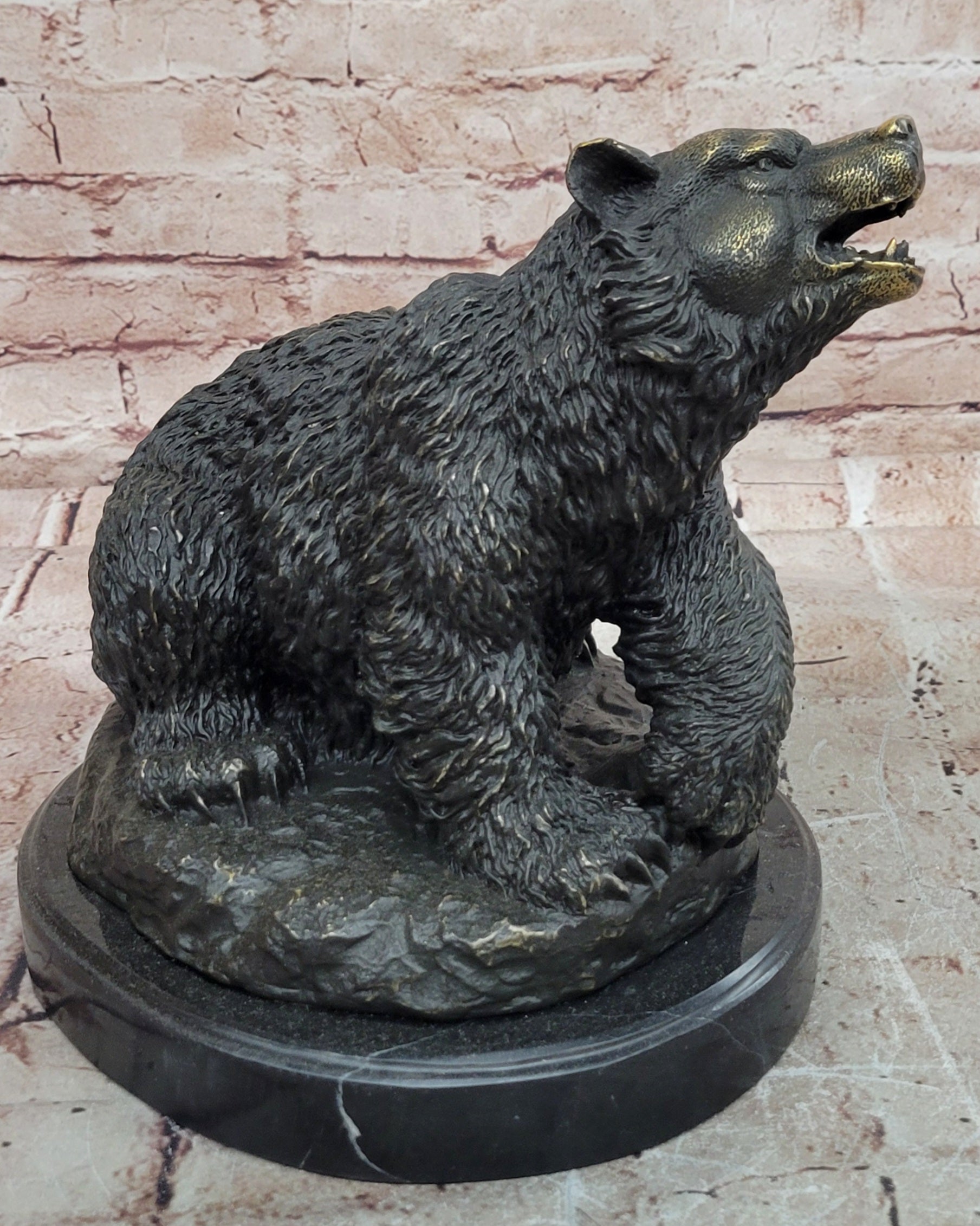 Milo Bronze Brown Bear Figurine Classic Wildlife Art Hot Cast Collectible