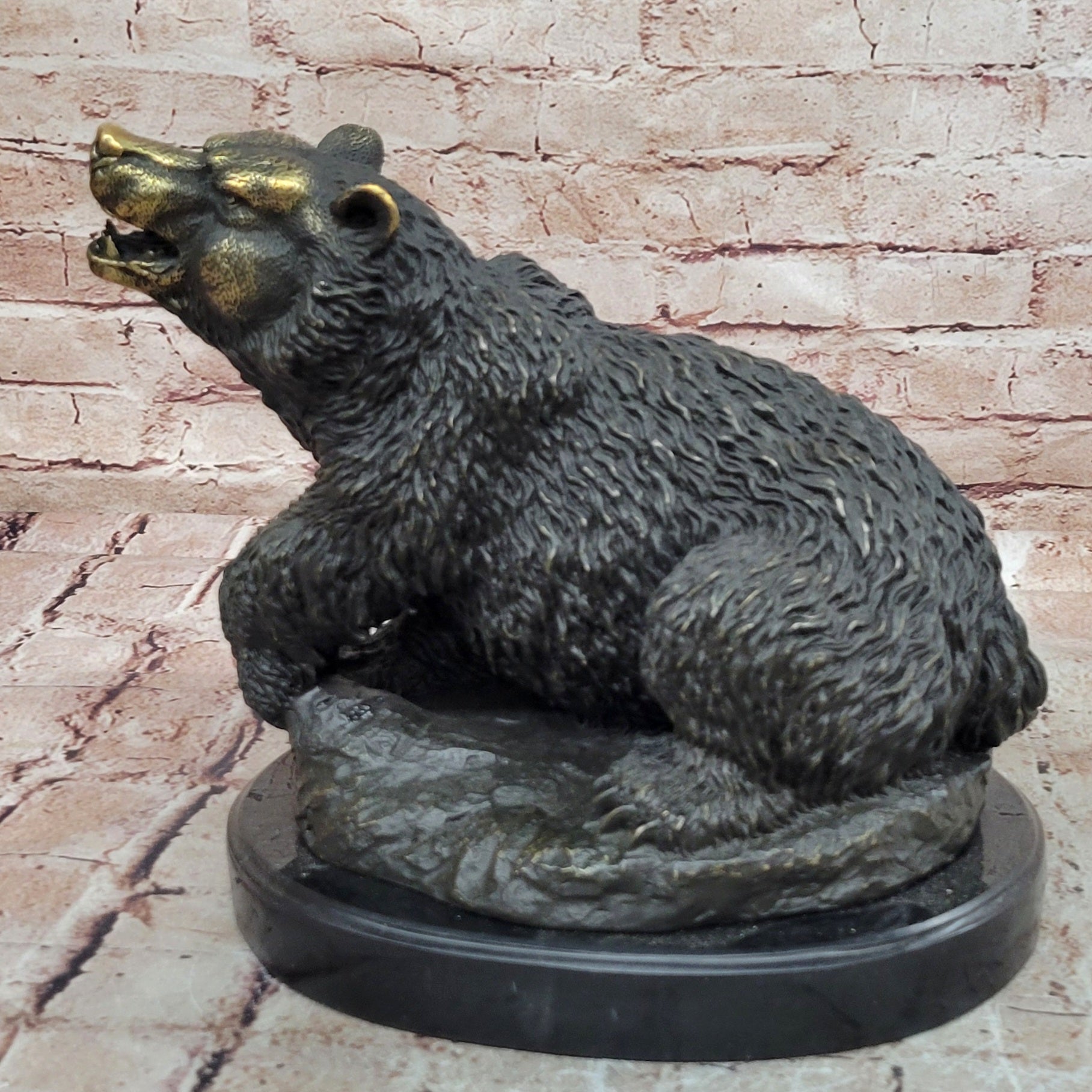 Milo Bronze Brown Bear Figurine Classic Wildlife Art Hot Cast Collectible