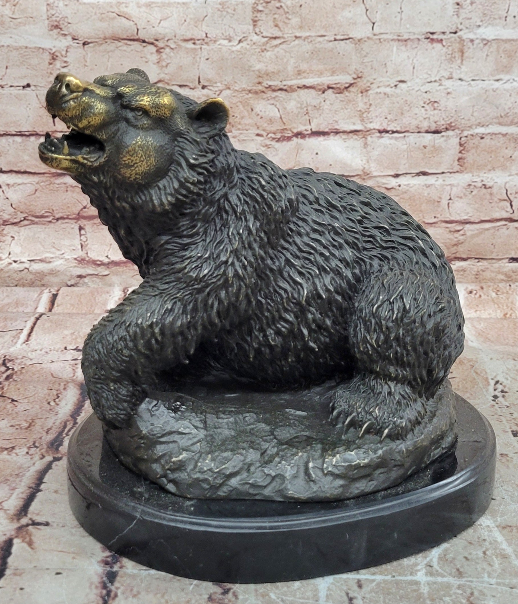 Milo Bronze Brown Bear Figurine Classic Wildlife Art Hot Cast Collectible