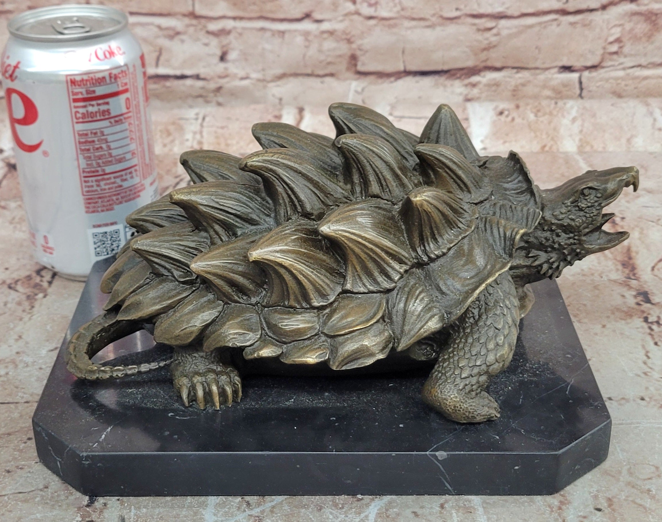 Handcrafted Milo Bronze Snapping Turtle Sculpture Detailed Hot Cast Artwork