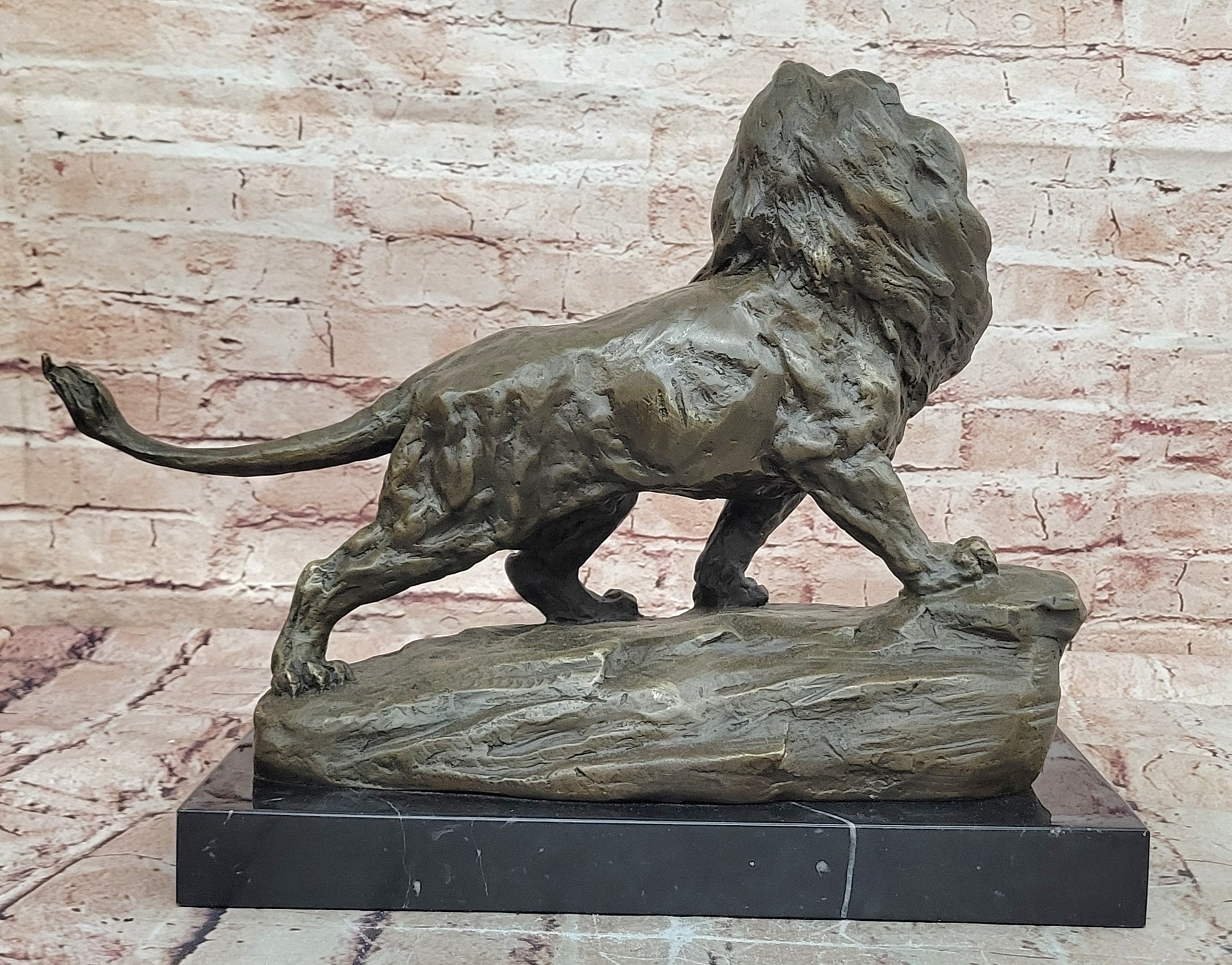 Roaring Lion Bronze Sculpture Signed Milo Modern Abstract Museum Quality Art