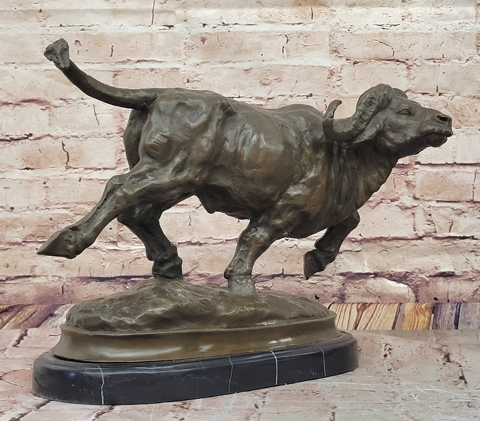 Hot Cast Cape Water Buffalo Bronze Sculpture Detailed 27 LBS Statue Figurine