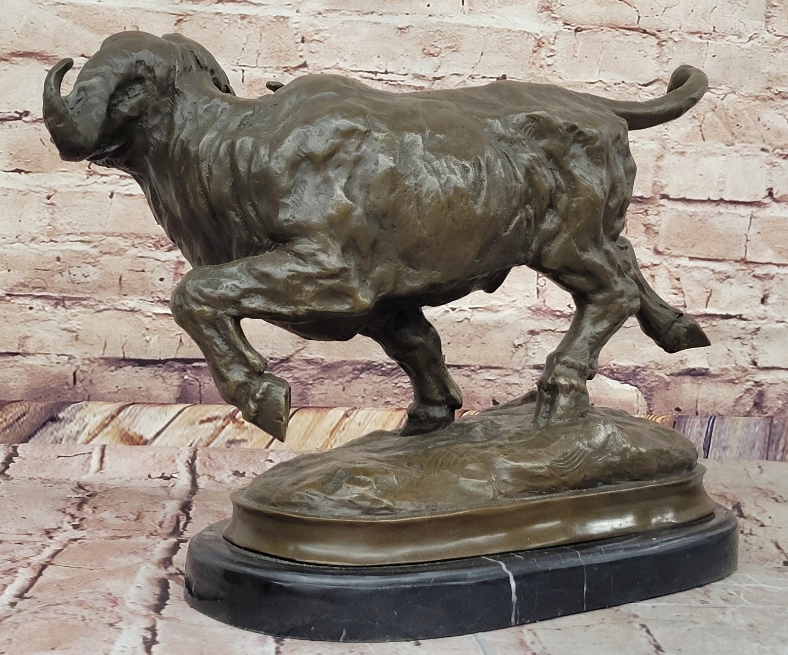 Hot Cast Cape Water Buffalo Bronze Sculpture Detailed 27 LBS Statue Figurine