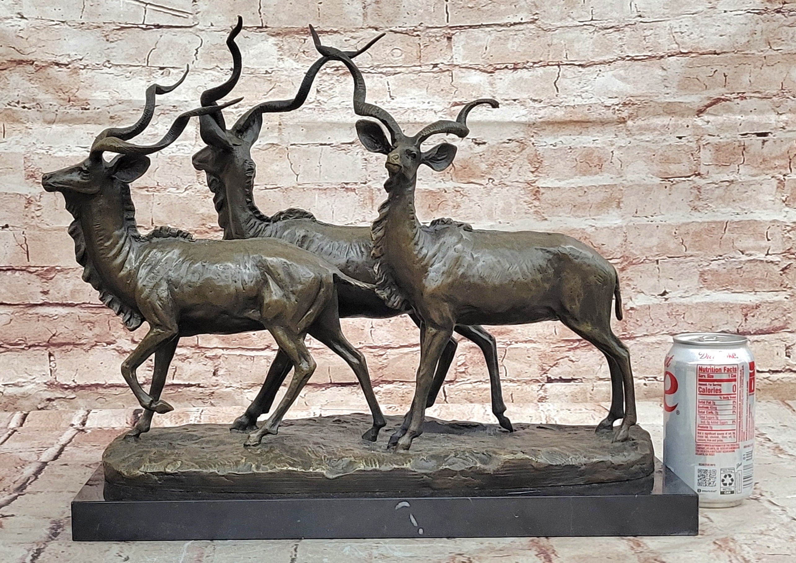 Miguel Lopez`s Hot Cast Bronze Gazelle Statue - Fine Art Collectible Sculpture