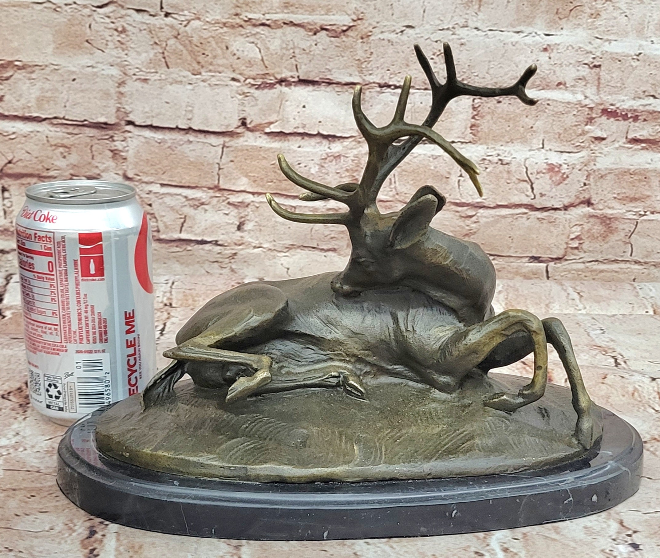 BUCK ANTELOPE TROPHY Handcrafted Original Art Bronze Sculpture Statue Figurine