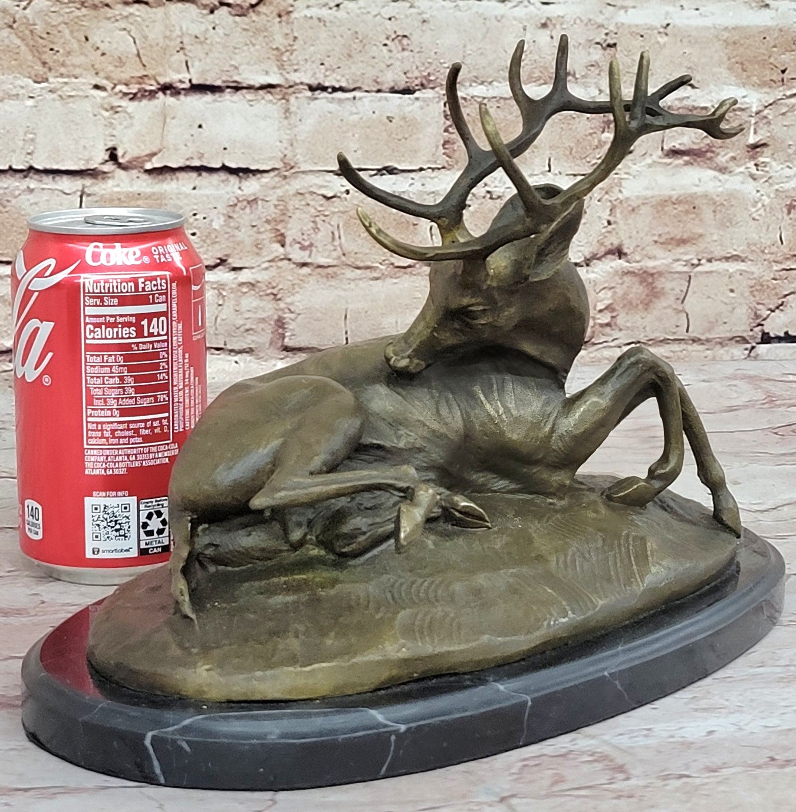 BUCK ANTELOPE TROPHY Handcrafted Original Art Bronze Sculpture Statue Figurine