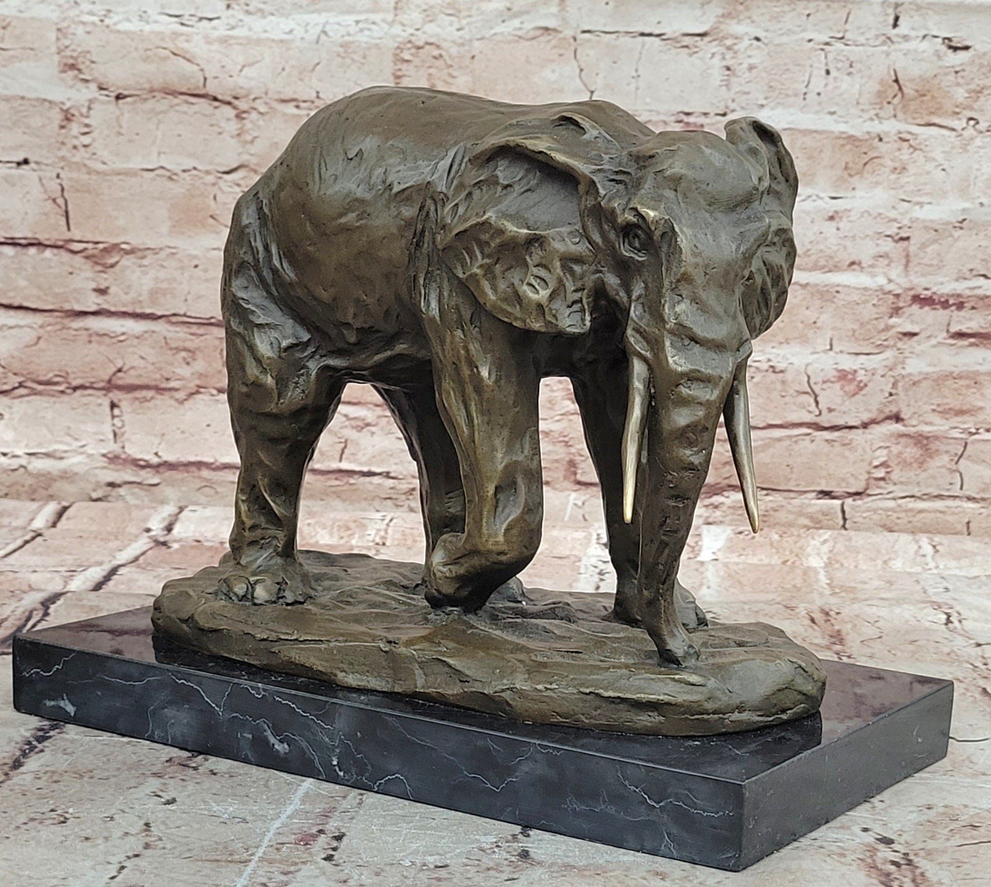 Milo Elephant Bronze Figurine Hot Cast Museum Quality Handcrafted Artwork