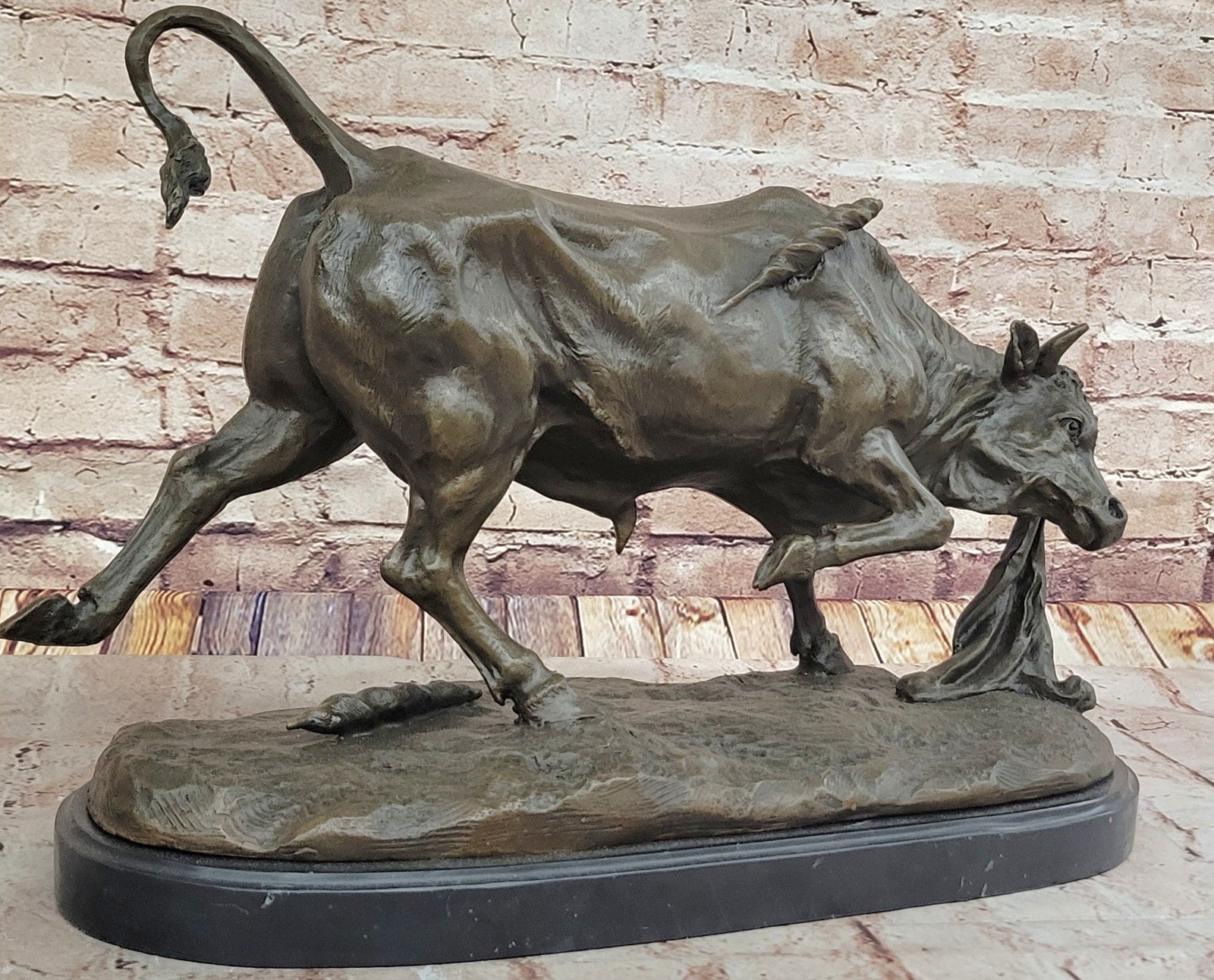 Bronze Sculpture Huge Stock Market Bull Fighting Home Office Decoration Sale