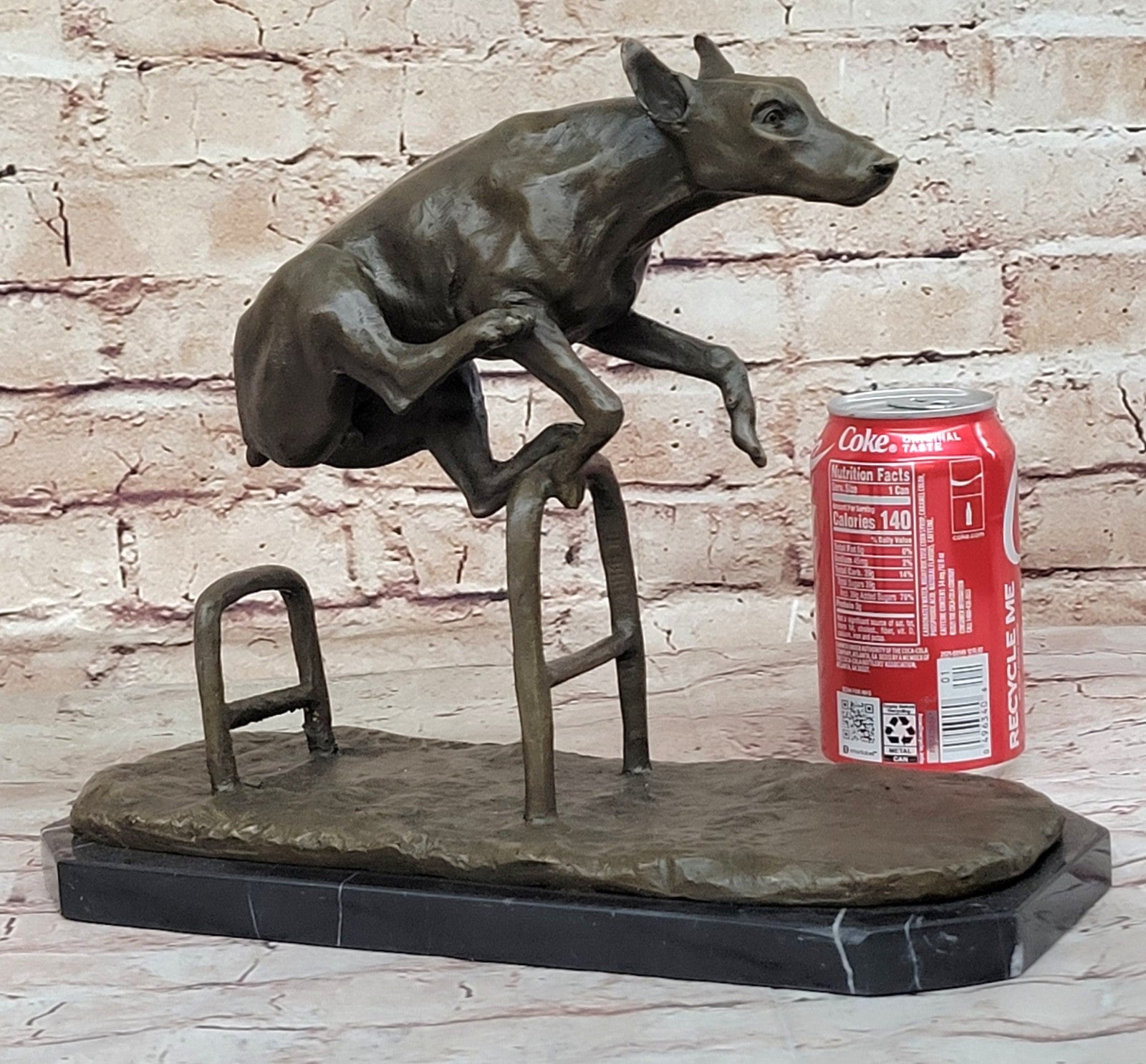 Doberman Genuine Bronze figurine dog art bronze from Spain Lost Wax Method Figurine