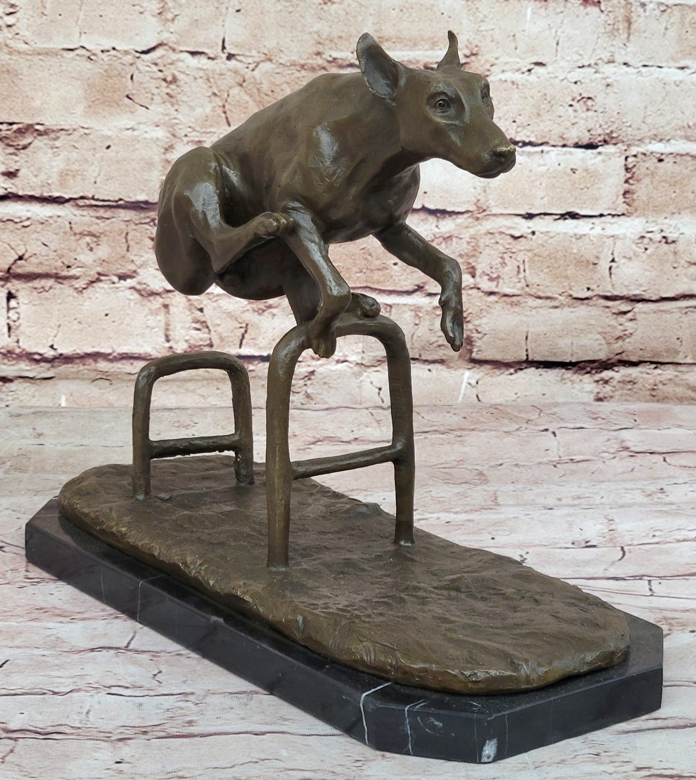 Doberman Genuine Bronze figurine dog art bronze from Spain Lost Wax Method Figurine
