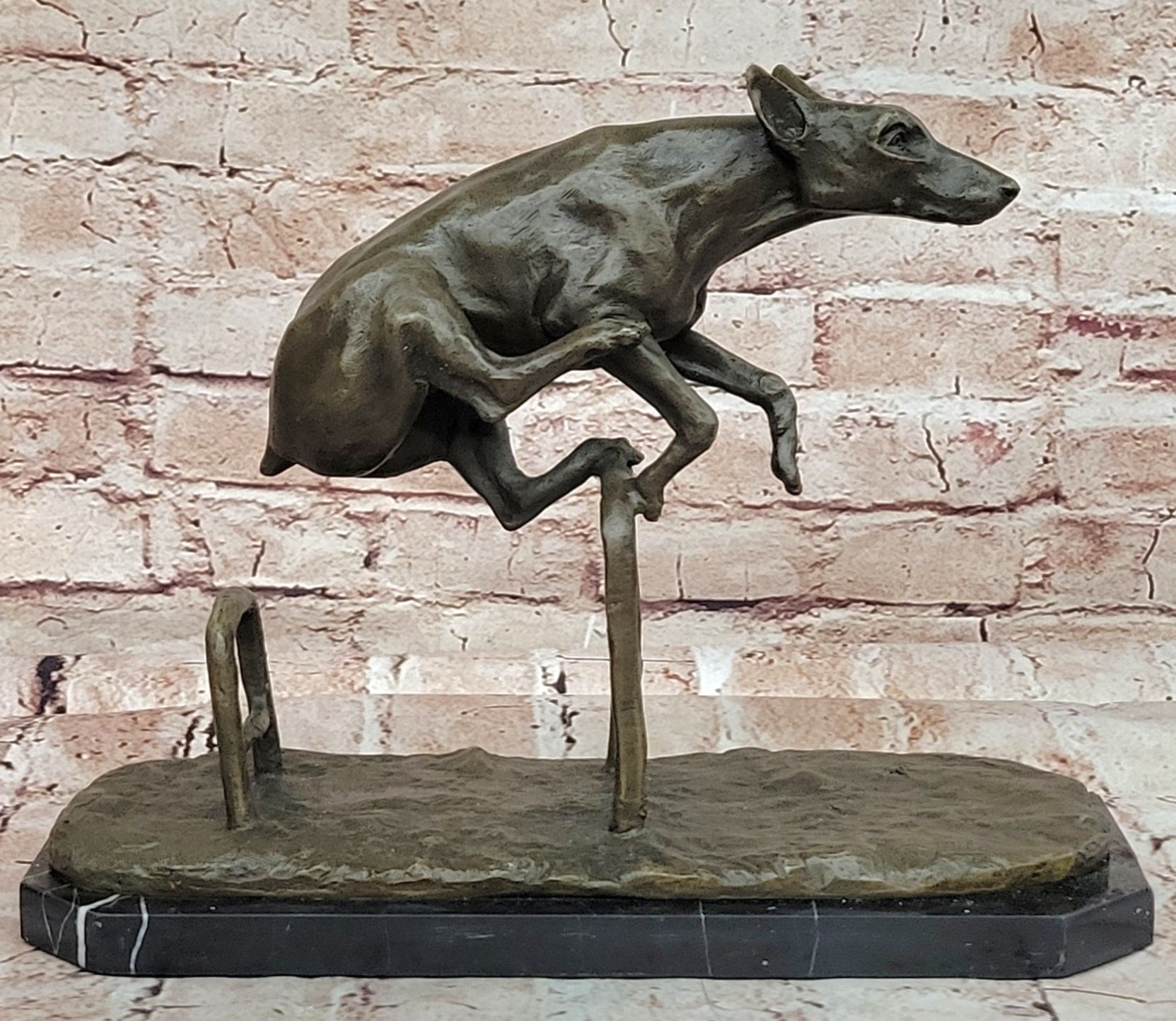 Doberman Genuine Bronze figurine dog art bronze from Spain Lost Wax Method Figurine