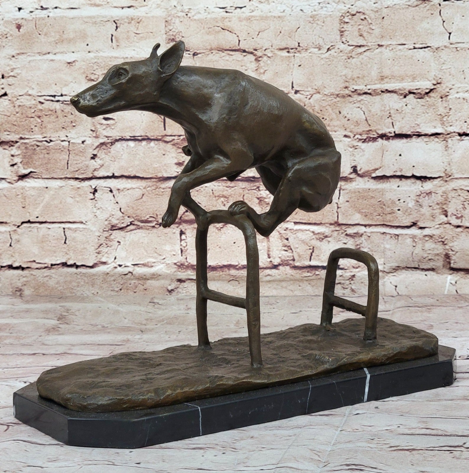 Doberman Genuine Bronze figurine dog art bronze from Spain Lost Wax Method Figurine