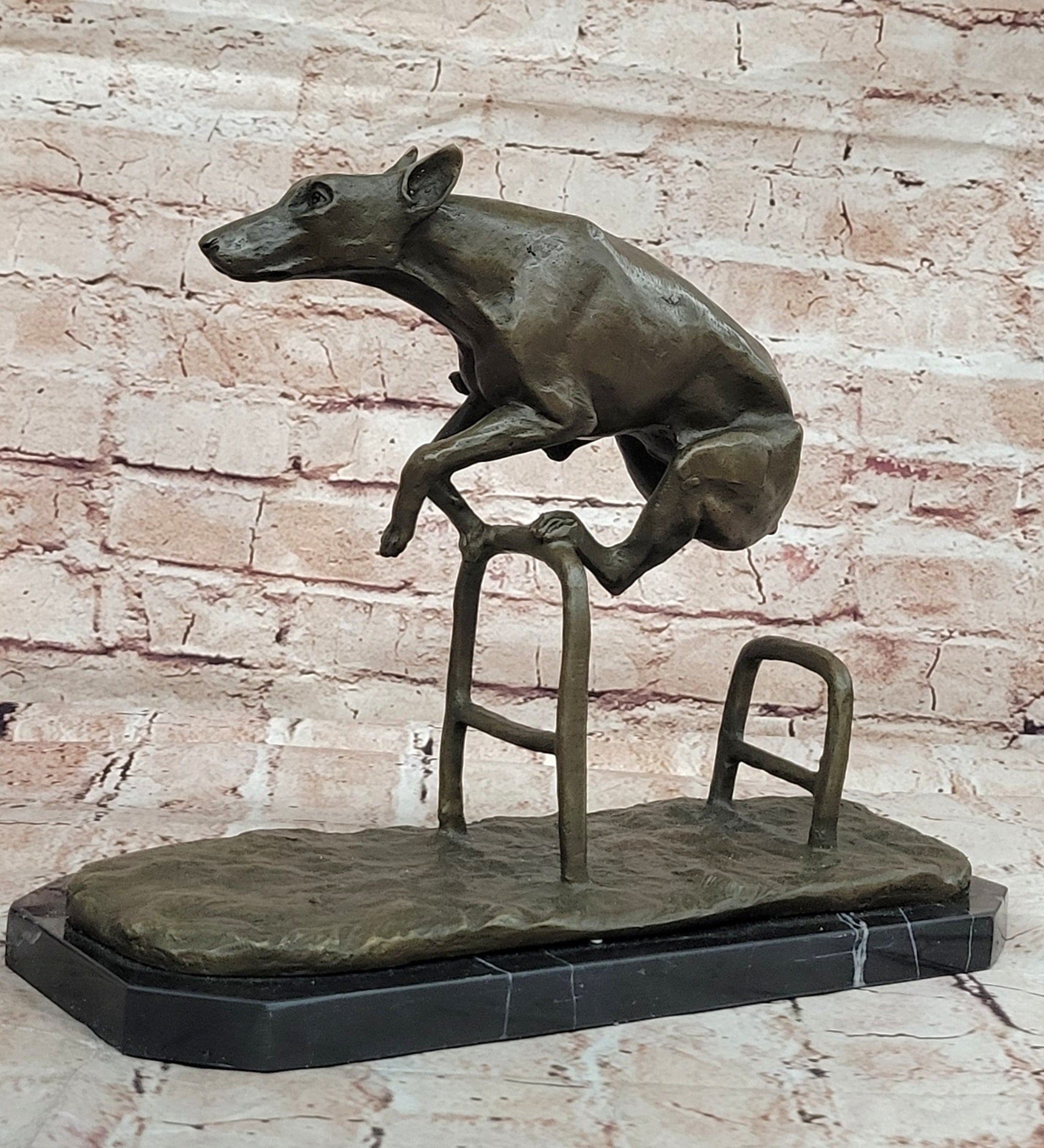 Doberman Genuine Bronze figurine dog art bronze from Spain Lost Wax Method Figurine