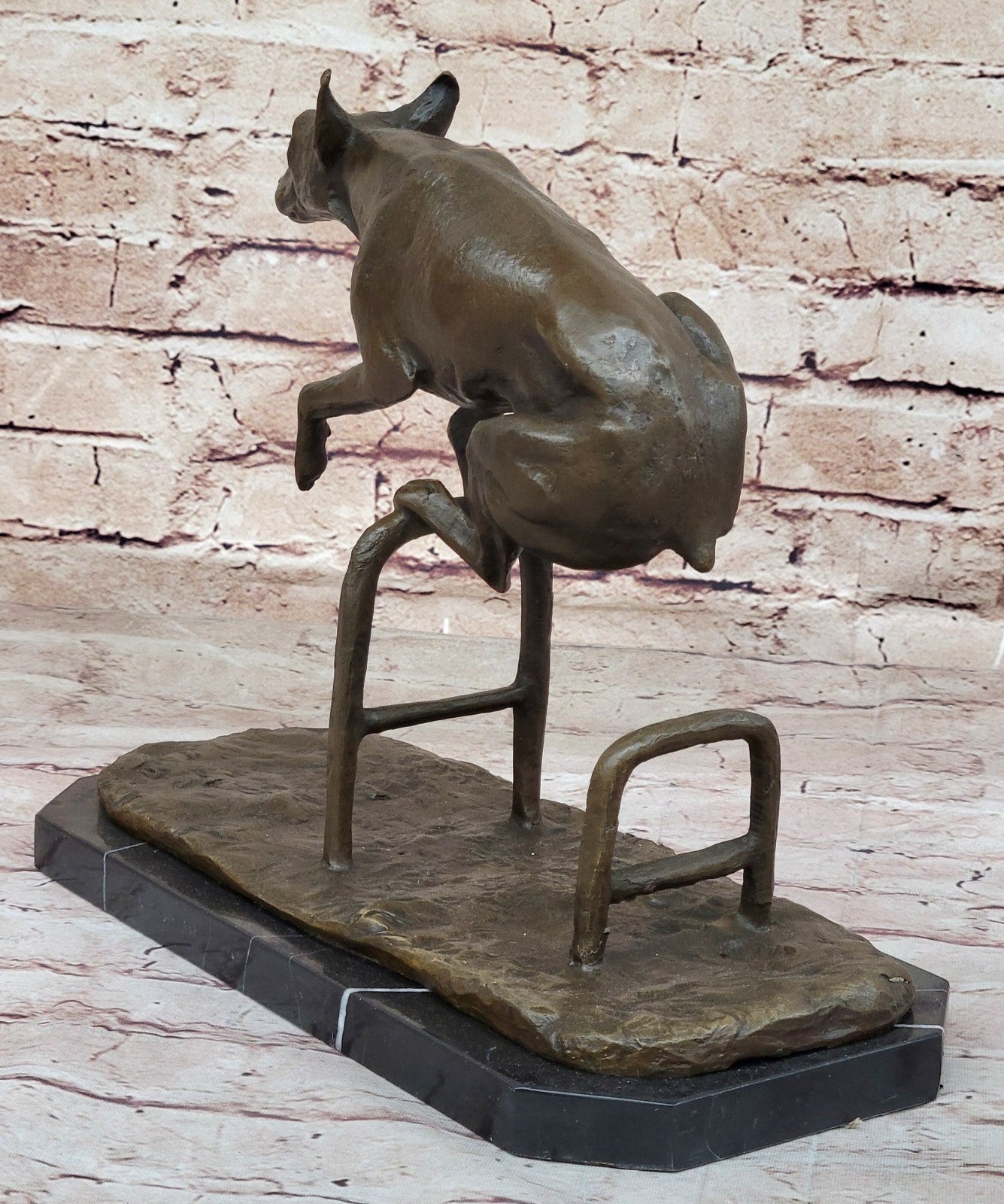 Doberman Genuine Bronze figurine dog art bronze from Spain Lost Wax Method Figurine