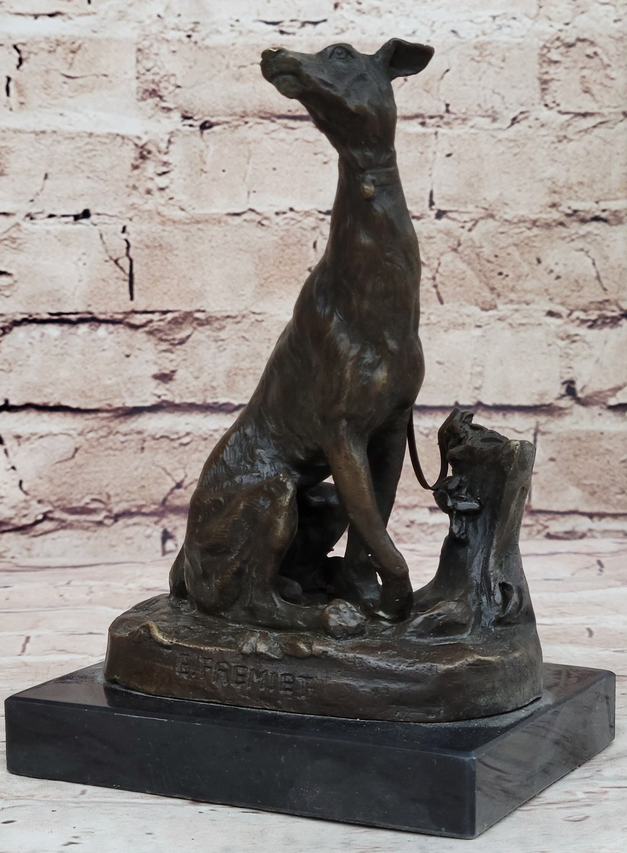 Vienna Bronze Greyhound Dog Animal Pet Bronze Trophy Sculpture Statue Figurine