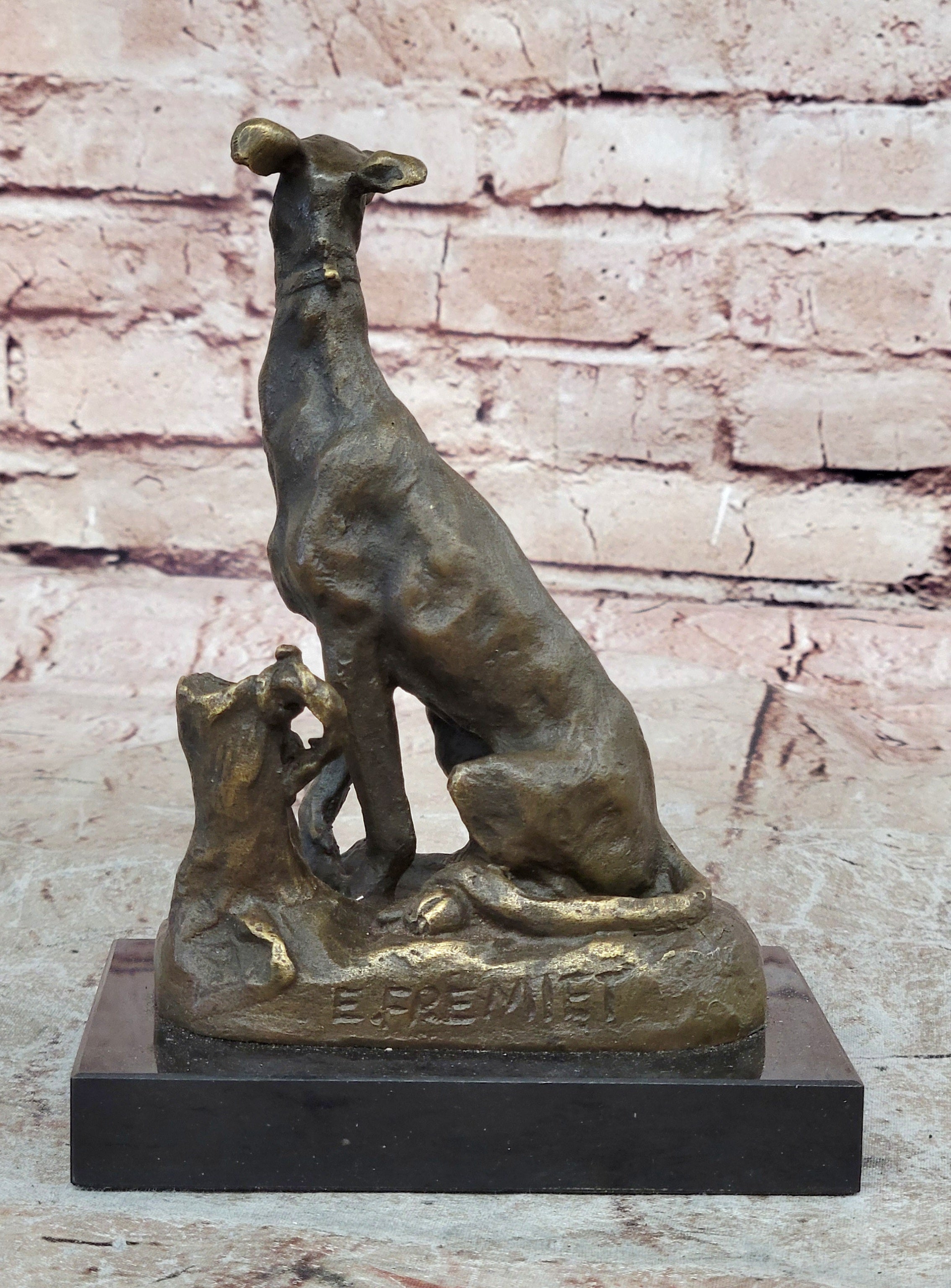Vienna Bronze Greyhound Dog Animal Pet Bronze Trophy Sculpture Statue Figurine