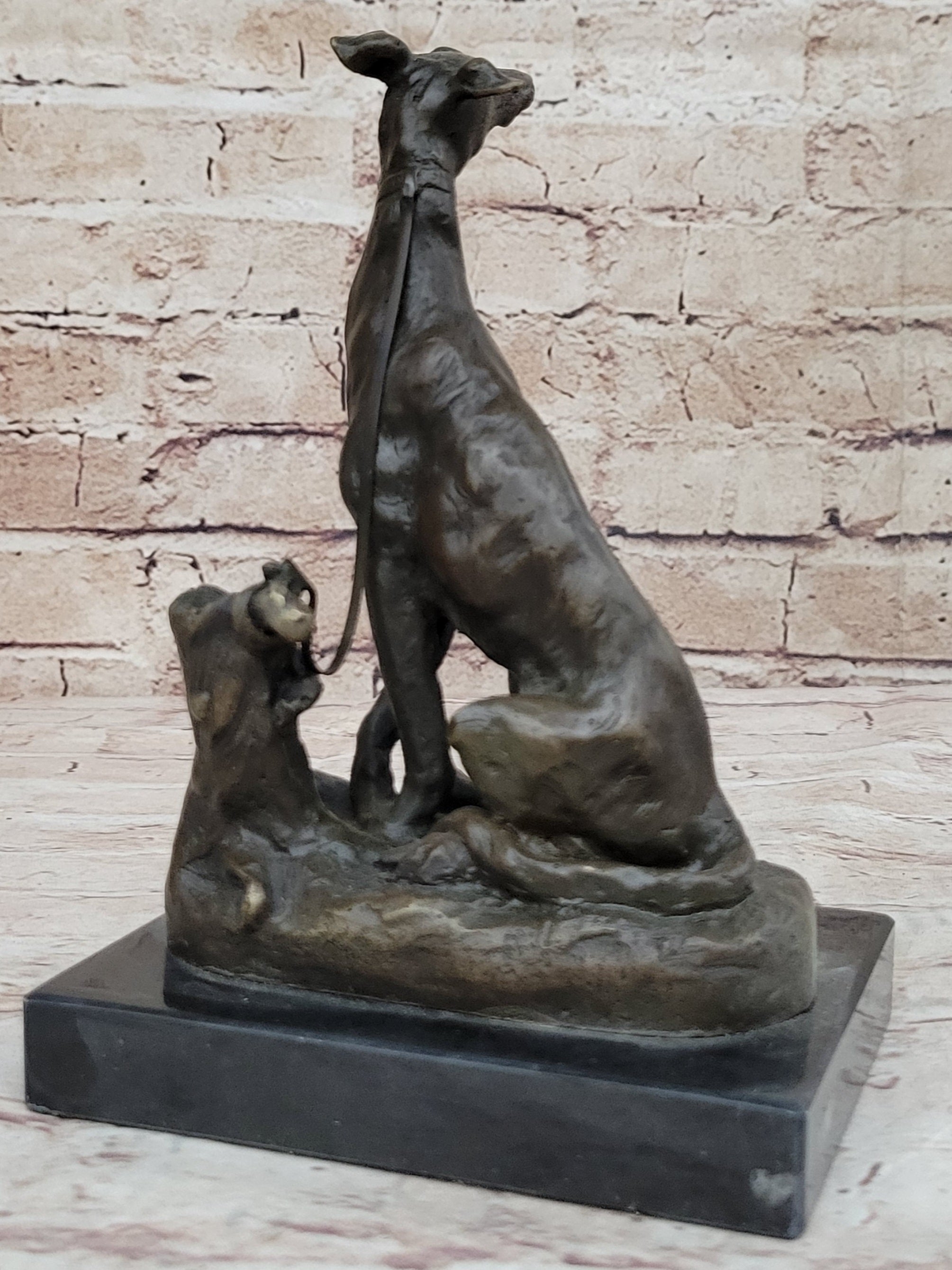 Vienna Bronze Greyhound Dog Animal Pet Bronze Trophy Sculpture Statue Figurine