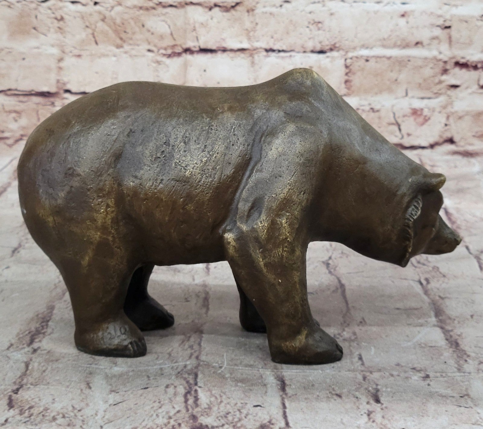 Handcrafted Detailed Bronze Beauty Animal Bear Bronze Sculpture Home Decor