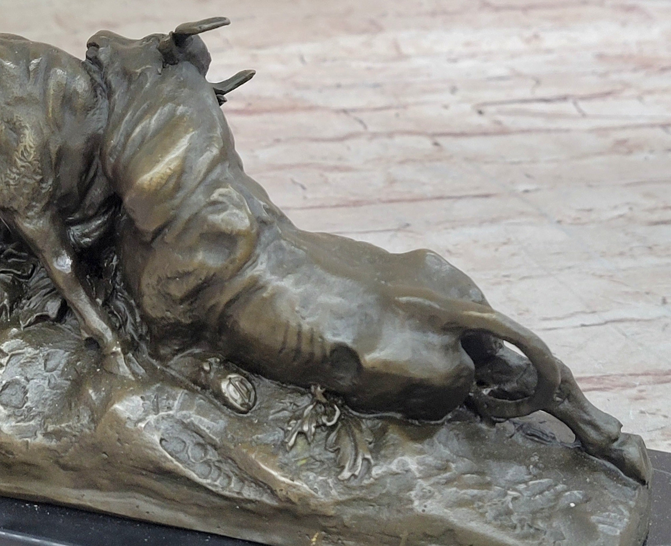 Hot Cast Bull Bulls Fighthing 100% Solid Bronze Sculpture Figurine Figure Home Decor