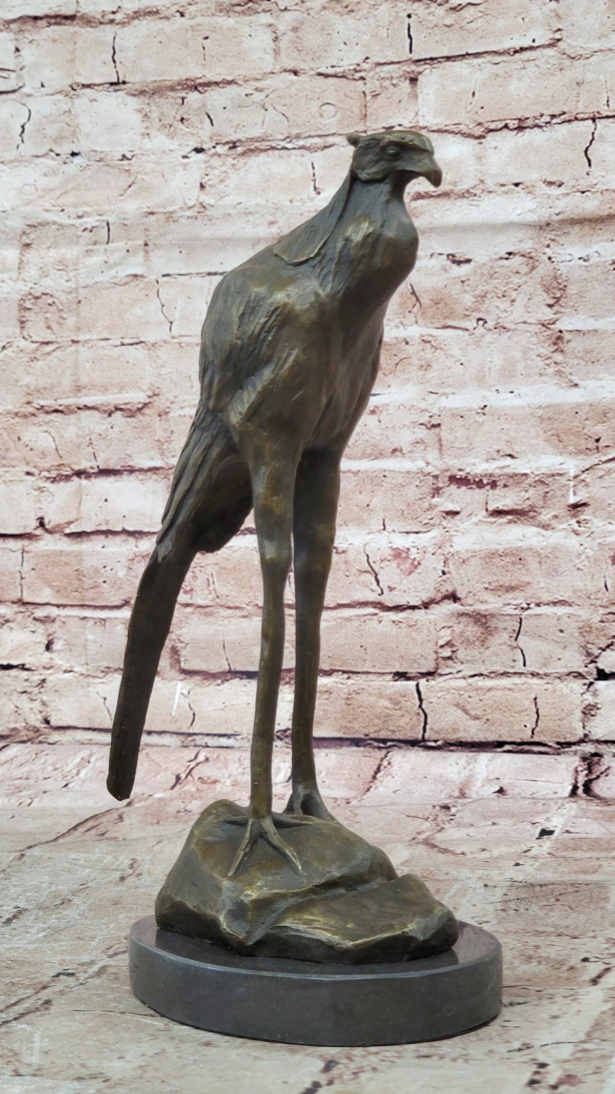 Bronze Sculpture, Hand Made Statue REMBRANDT BUGATTI STORK EXOTIC Figurine Decor