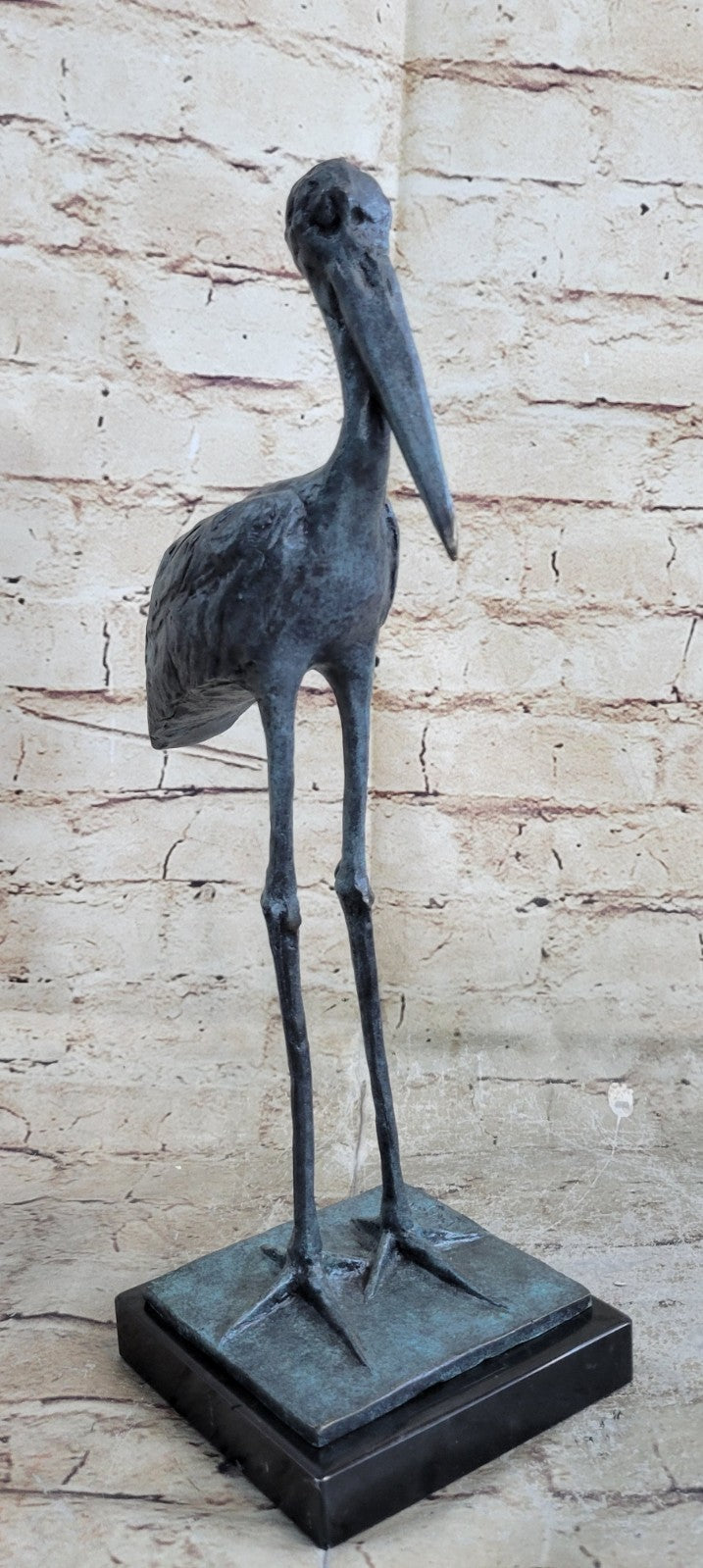 BRONZE SCULPTURE HAND MADE STATUE REMBRANDT BUGATTI STORK EXOTIC BIRD ARTWORK