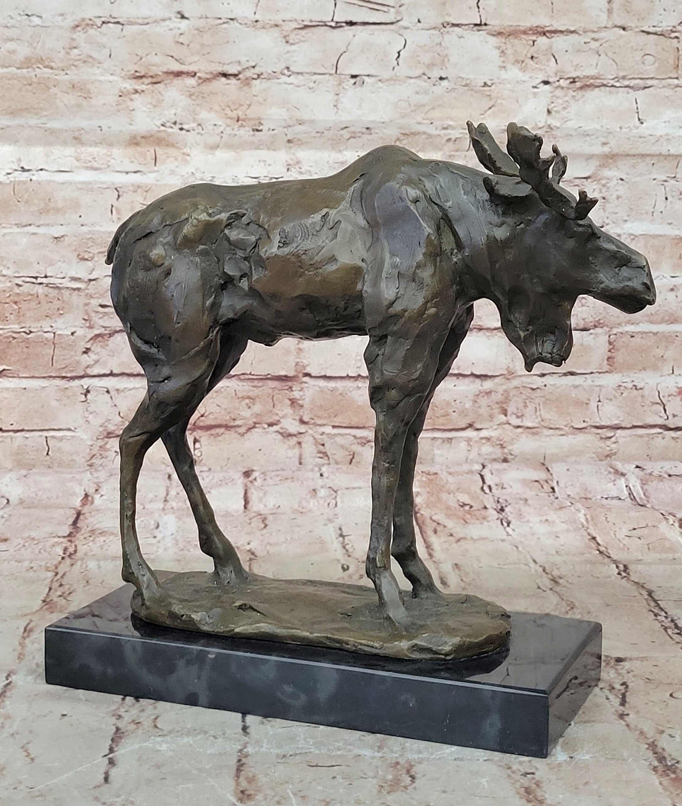Bronze Marble Sculpture Statue Moose Musuem Quality Masterpiece Figurine