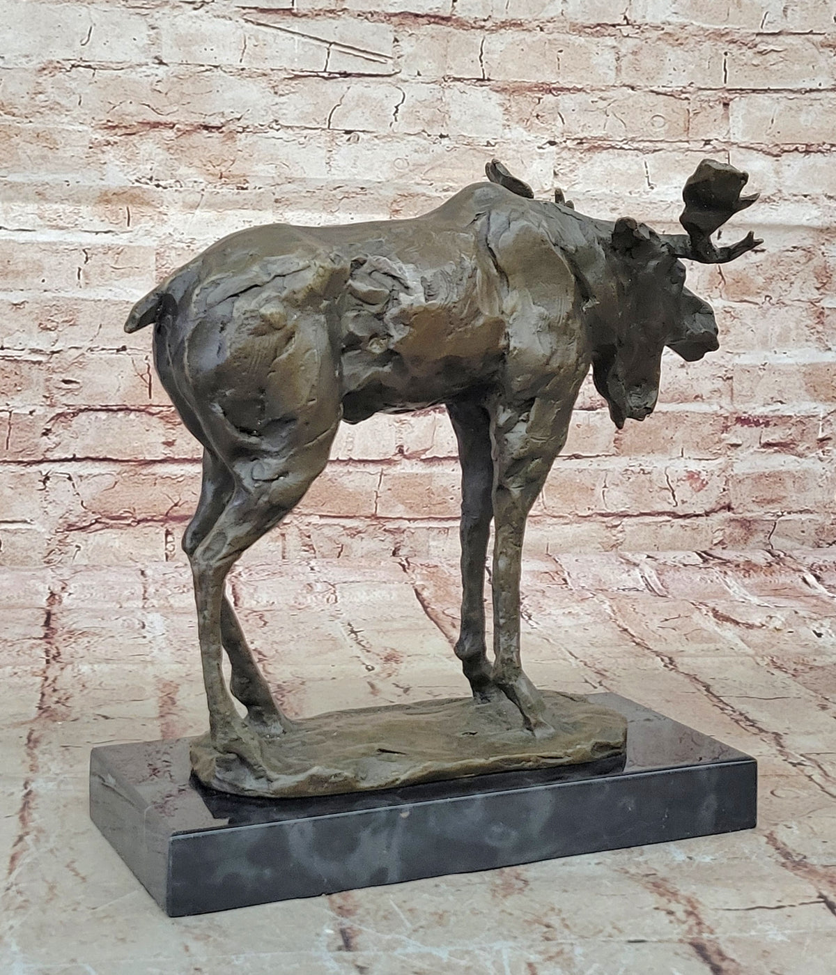 Bronze Marble Sculpture Statue Moose Musuem Quality Masterpiece Figurine