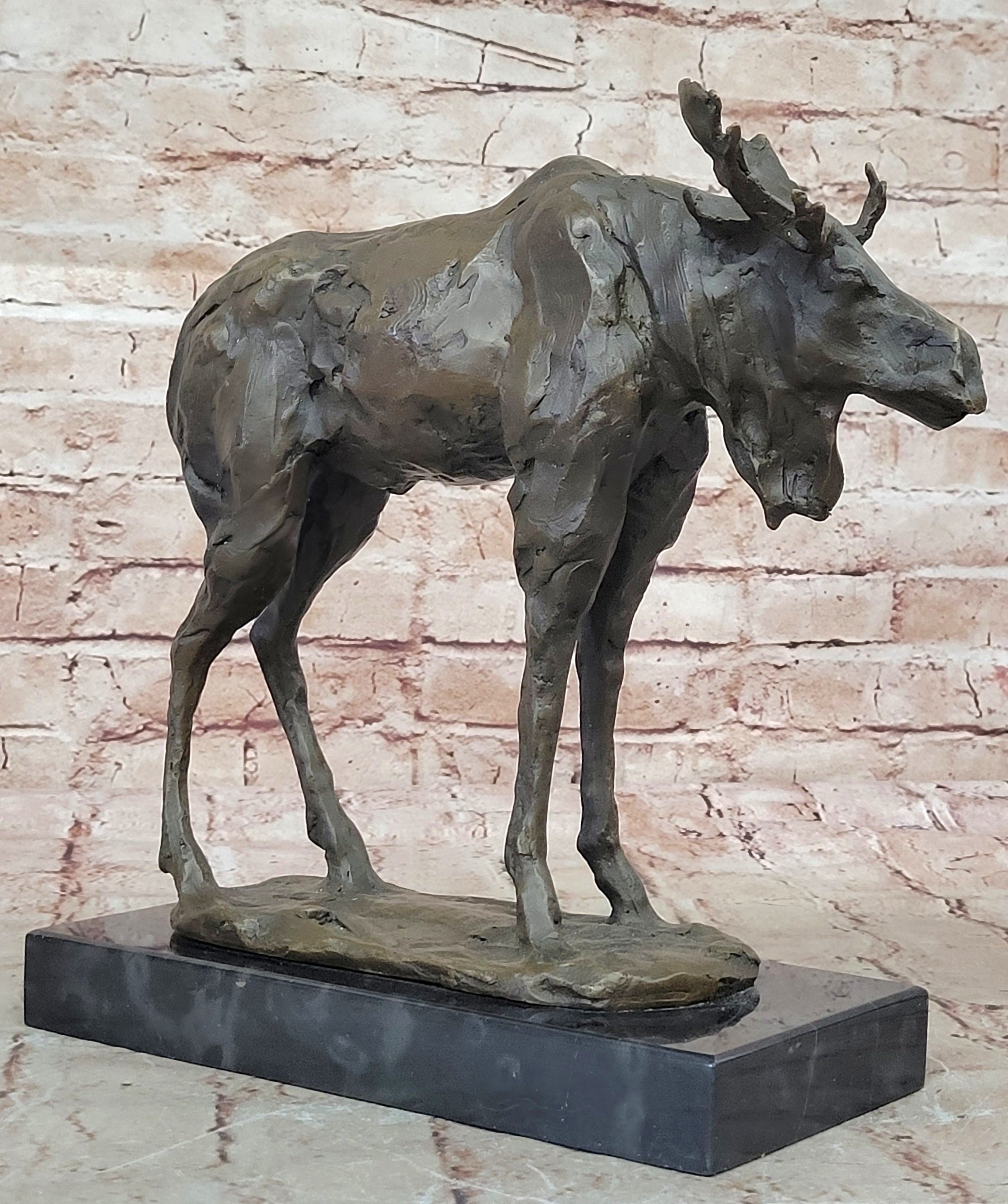Bronze Marble Sculpture Statue Moose Musuem Quality Masterpiece Figurine