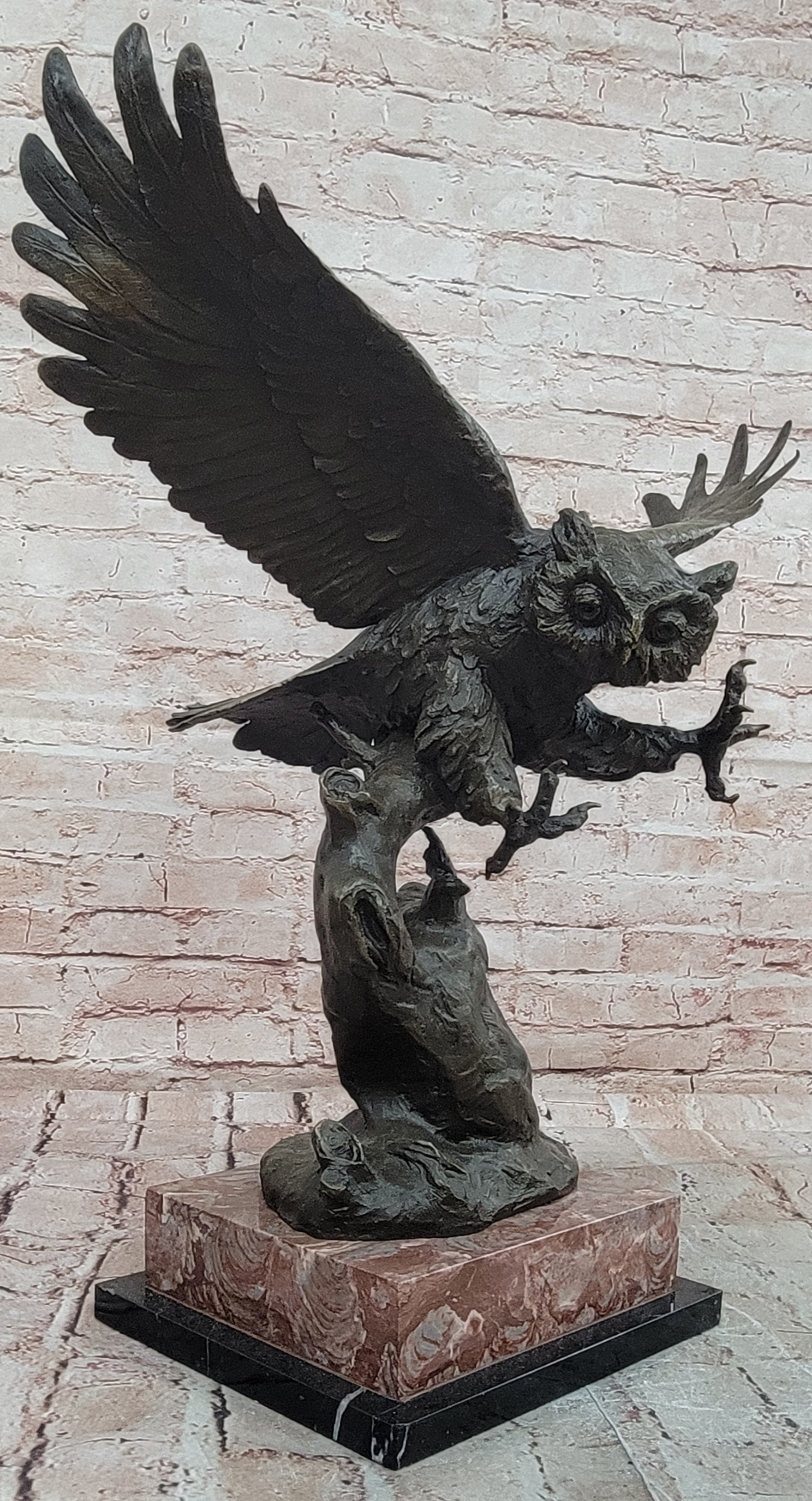 Signed Milo Owl Bronze Sculpture Hot Cast Museum Quality Figurine