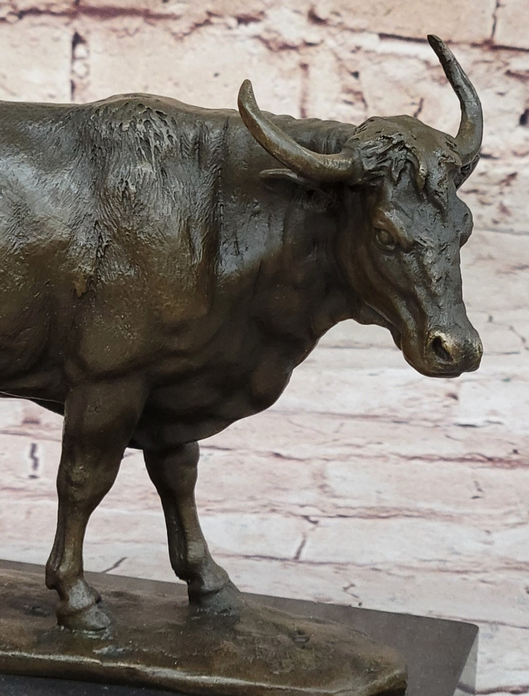 Art Deco Hot Cast Farm Trophy Cow Bull Bronze Sculpture Statute Figurine Figure