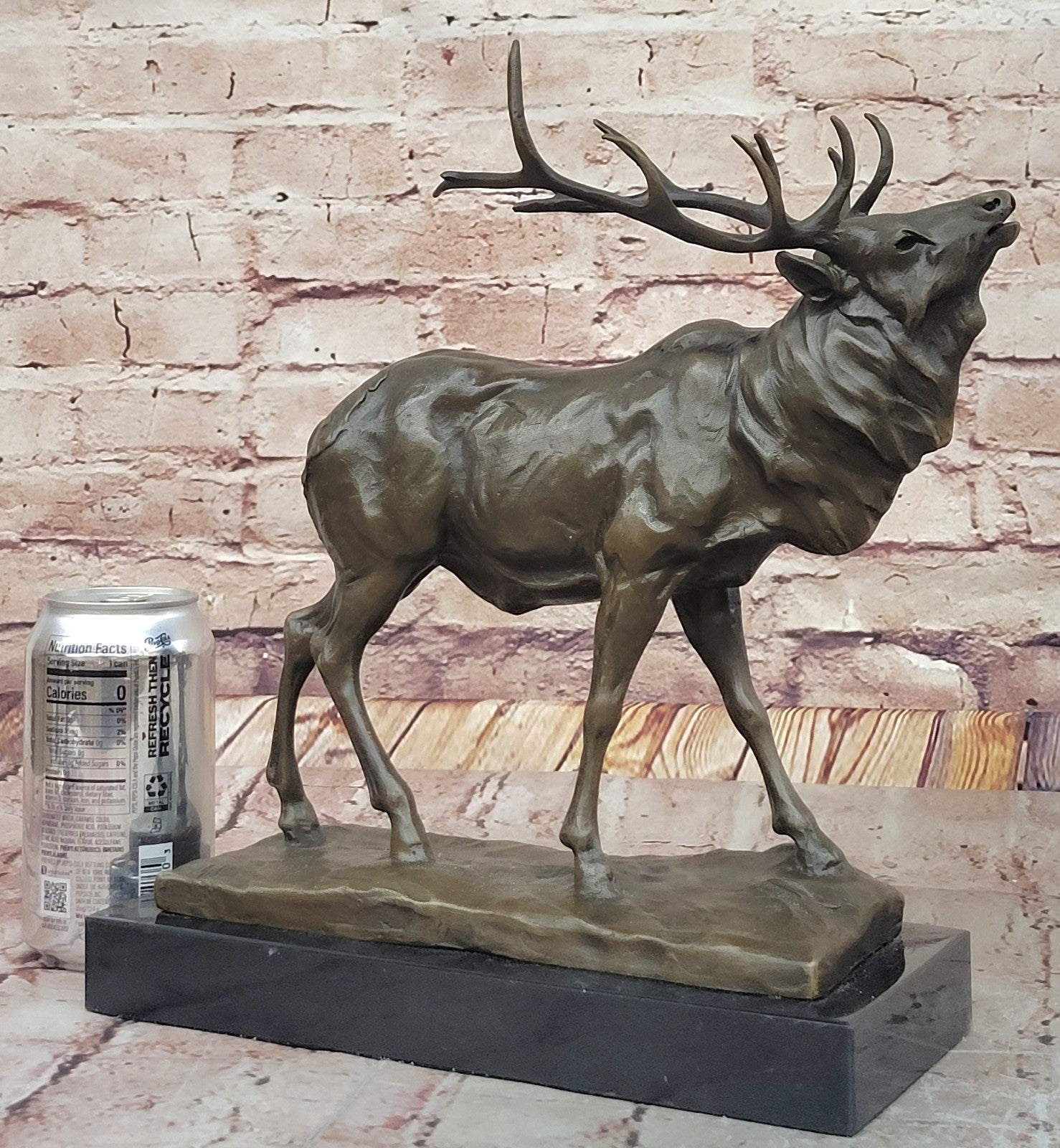 Fine Vintage Bronze Sculpture Stag Elk Signed Art Deco Period French Figurine