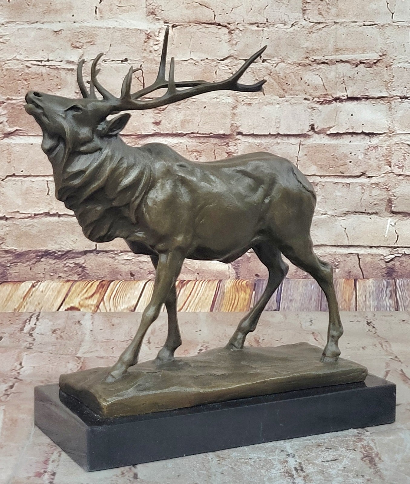 Fine Vintage Bronze Sculpture Stag Elk Signed Art Deco Period French Figurine