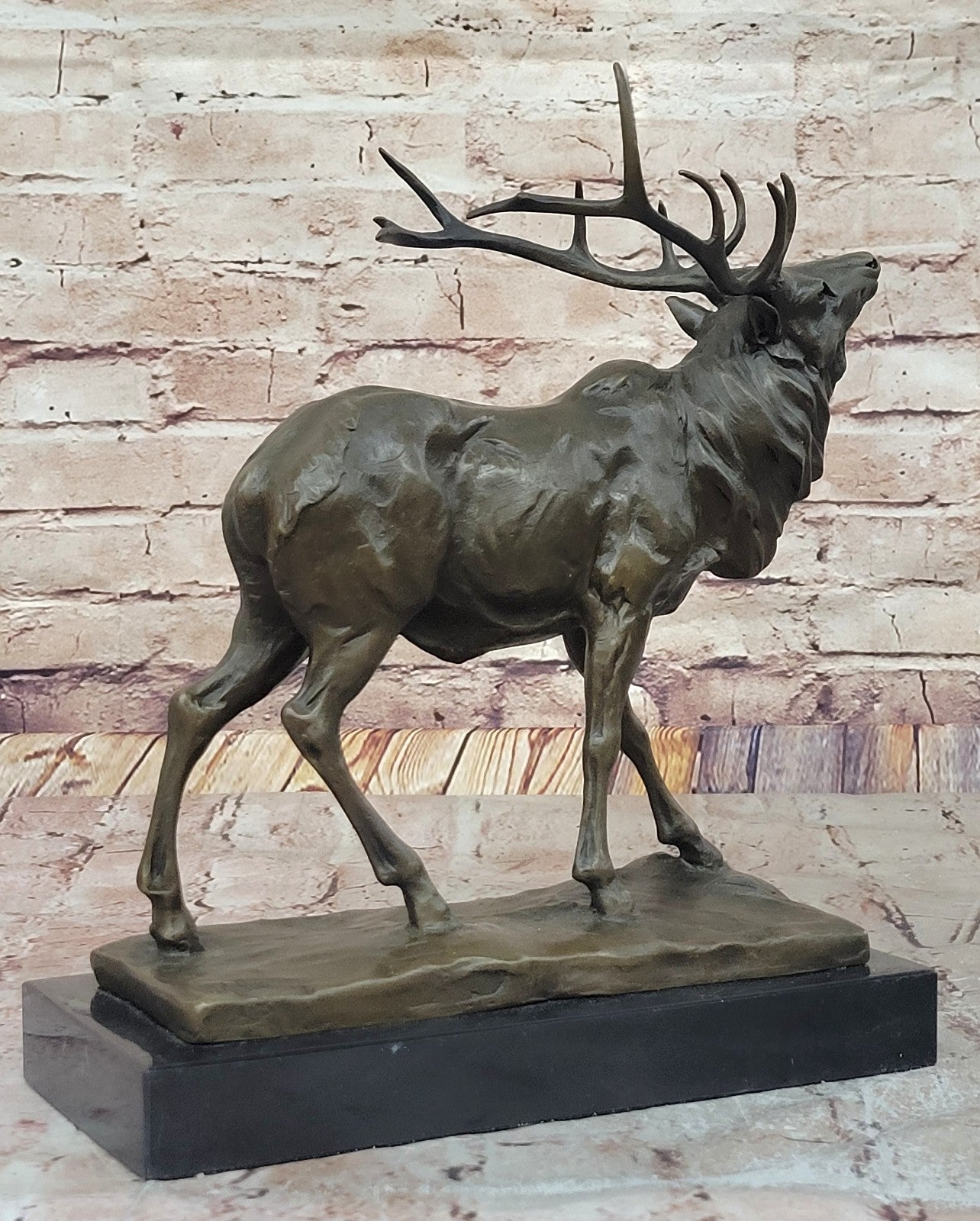 Fine Vintage Bronze Sculpture Stag Elk Signed Art Deco Period French Figurine