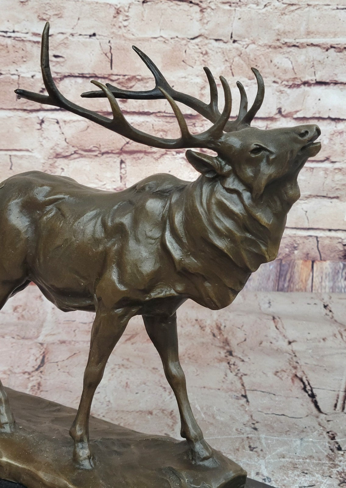 Fine Vintage Bronze Sculpture Stag Elk Signed Art Deco Period French Figurine
