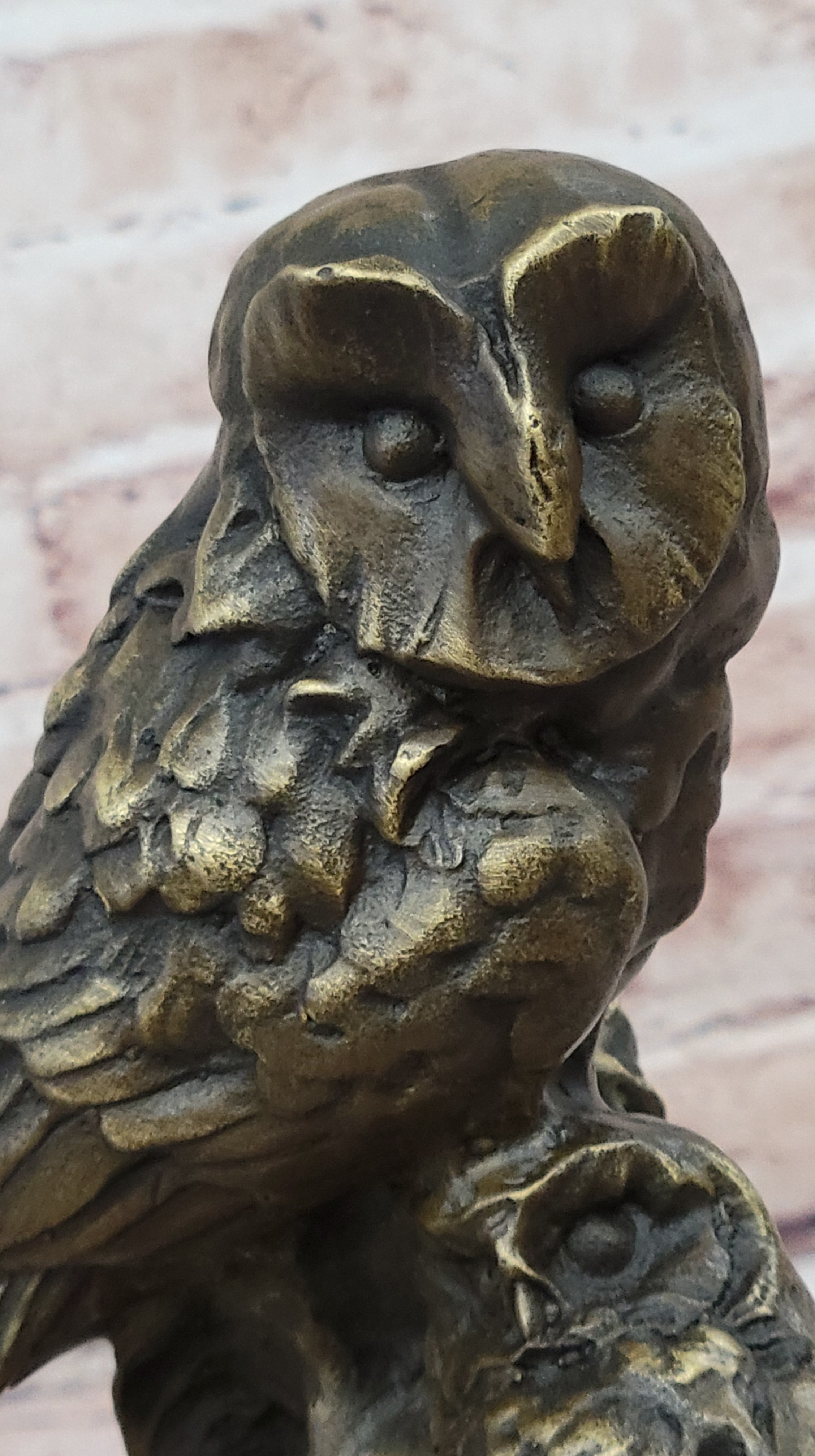 Bronze Sculpture Art Deco 2 Owls Animal Birds Wildlife Hot Cast Home Decor Sale