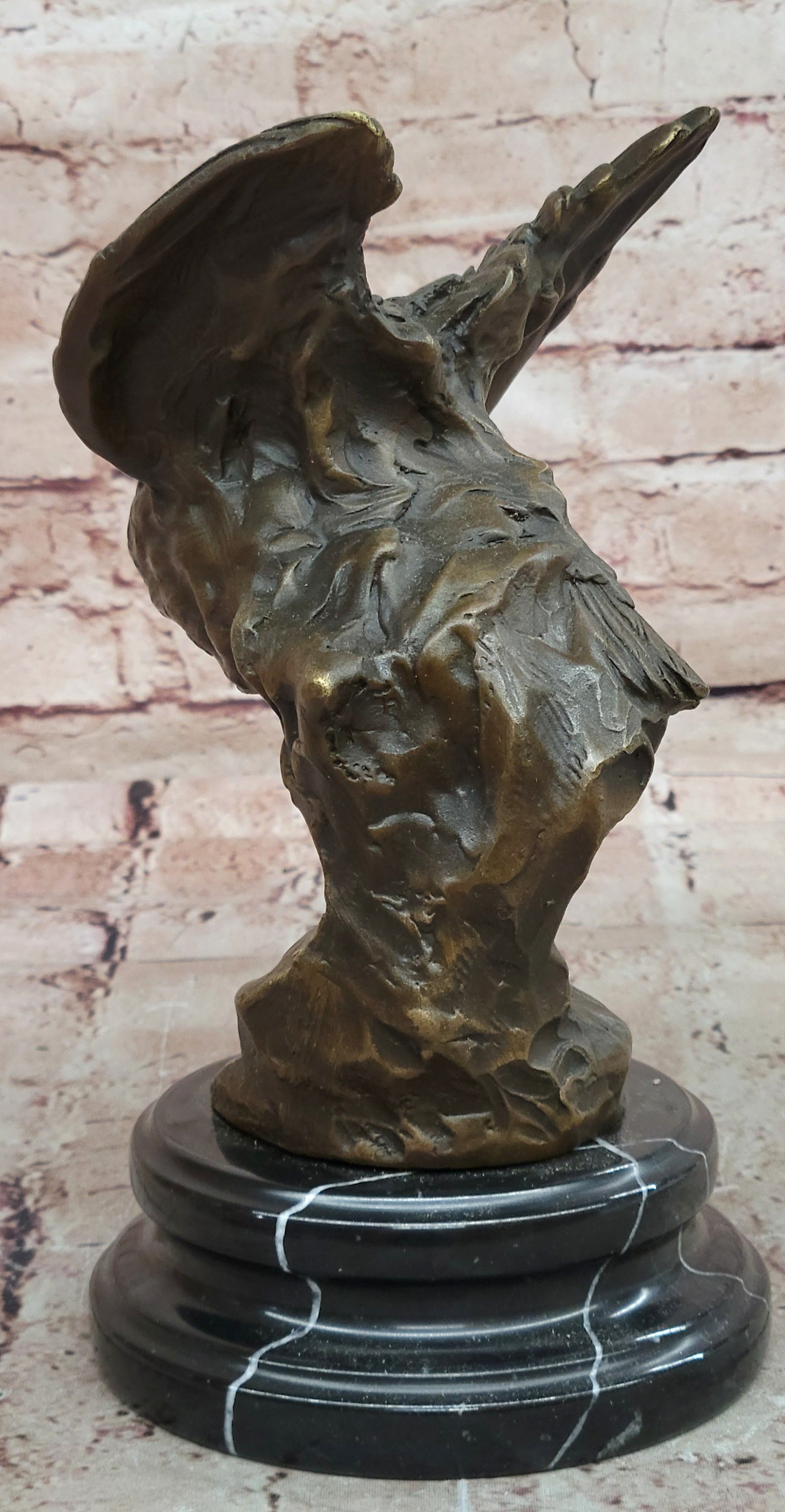 Milo Flying Owl Bronze Sculpture Desk Statue Animal Collectible Hot Cast