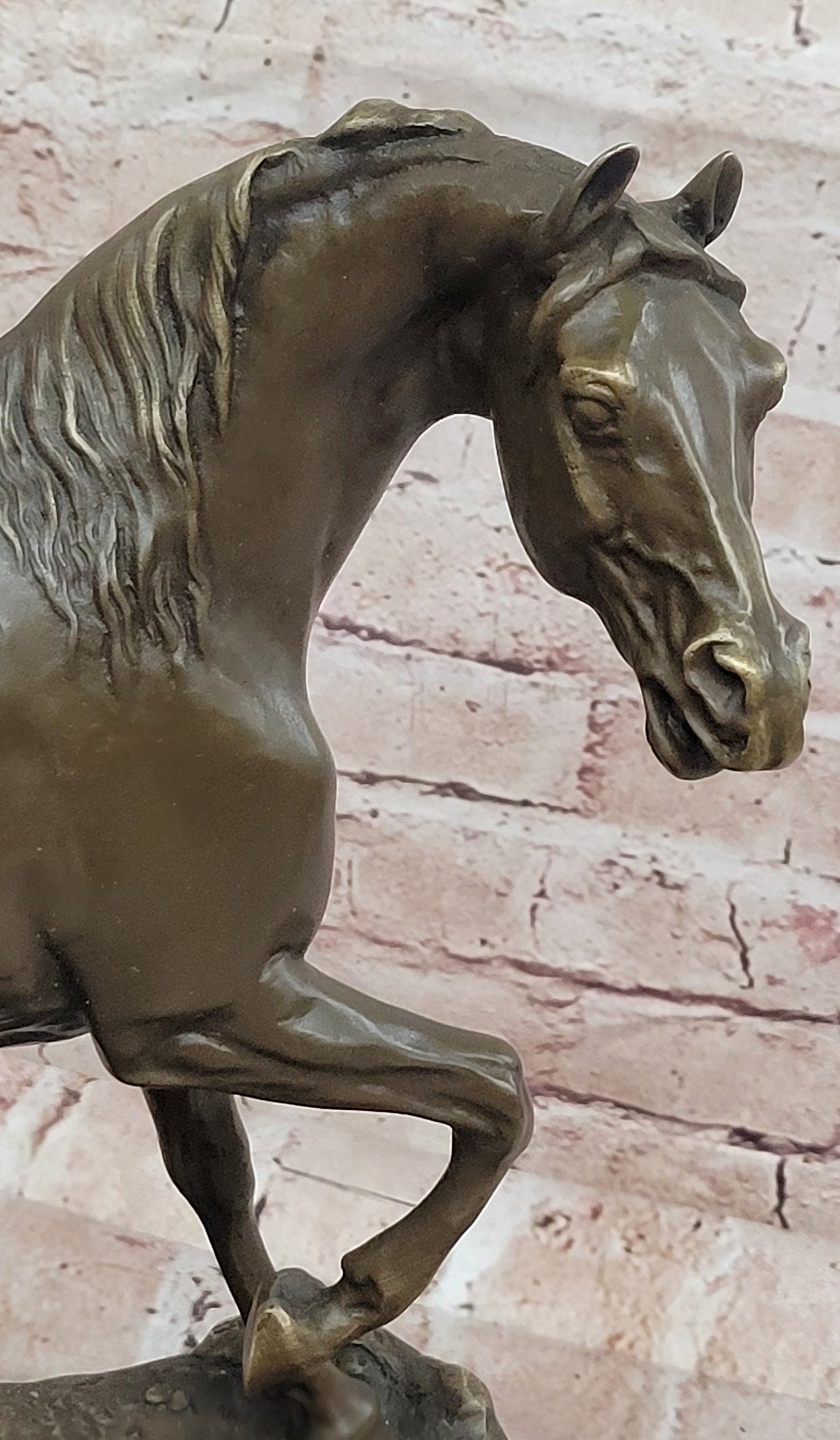 Hand Made Bronze Prancing Stallion Horse Barye Mustang Collectible Art