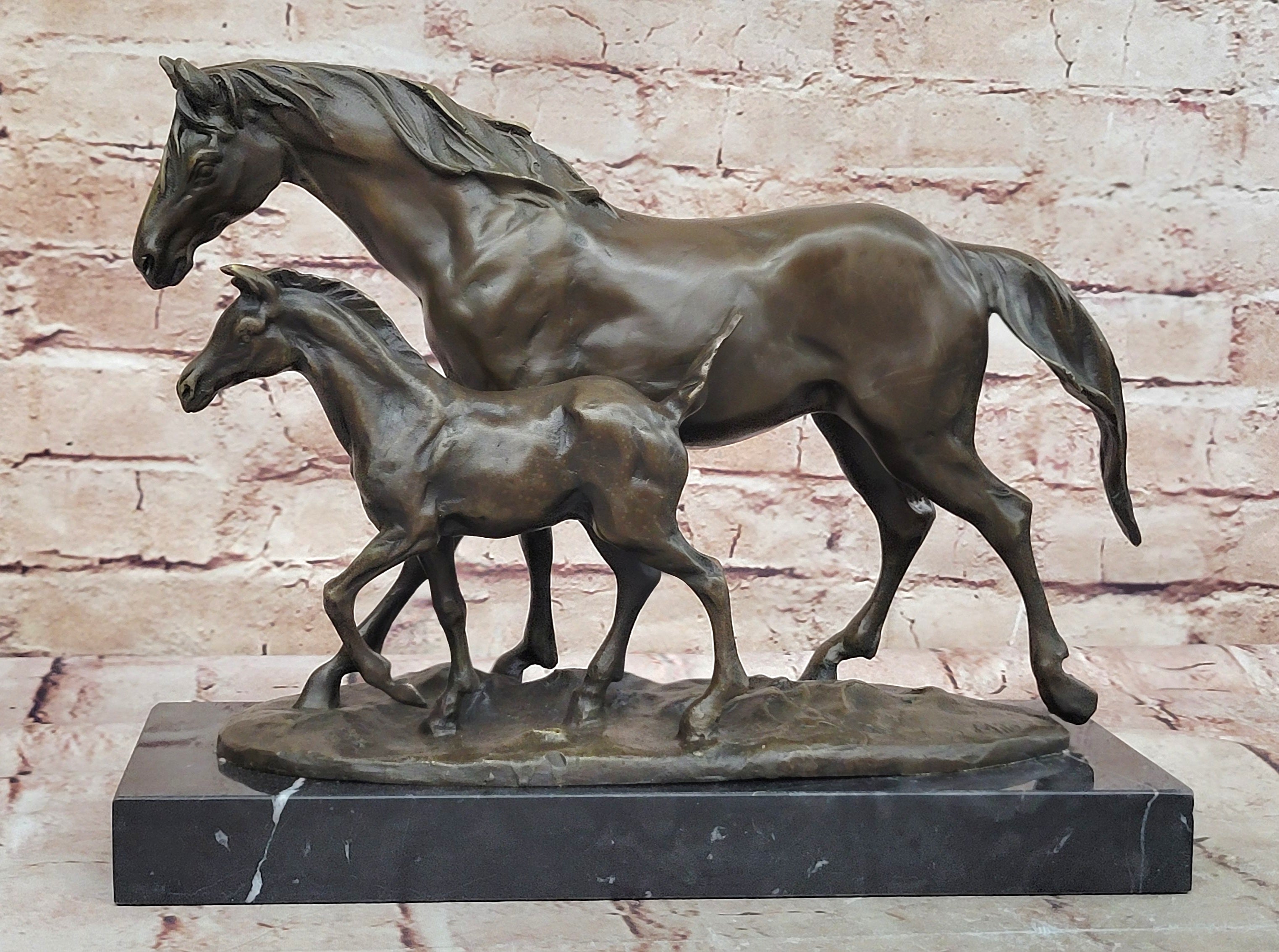 Bronze Statue “Next Generation” – Horses Mare & Colt Western Moments Figurine