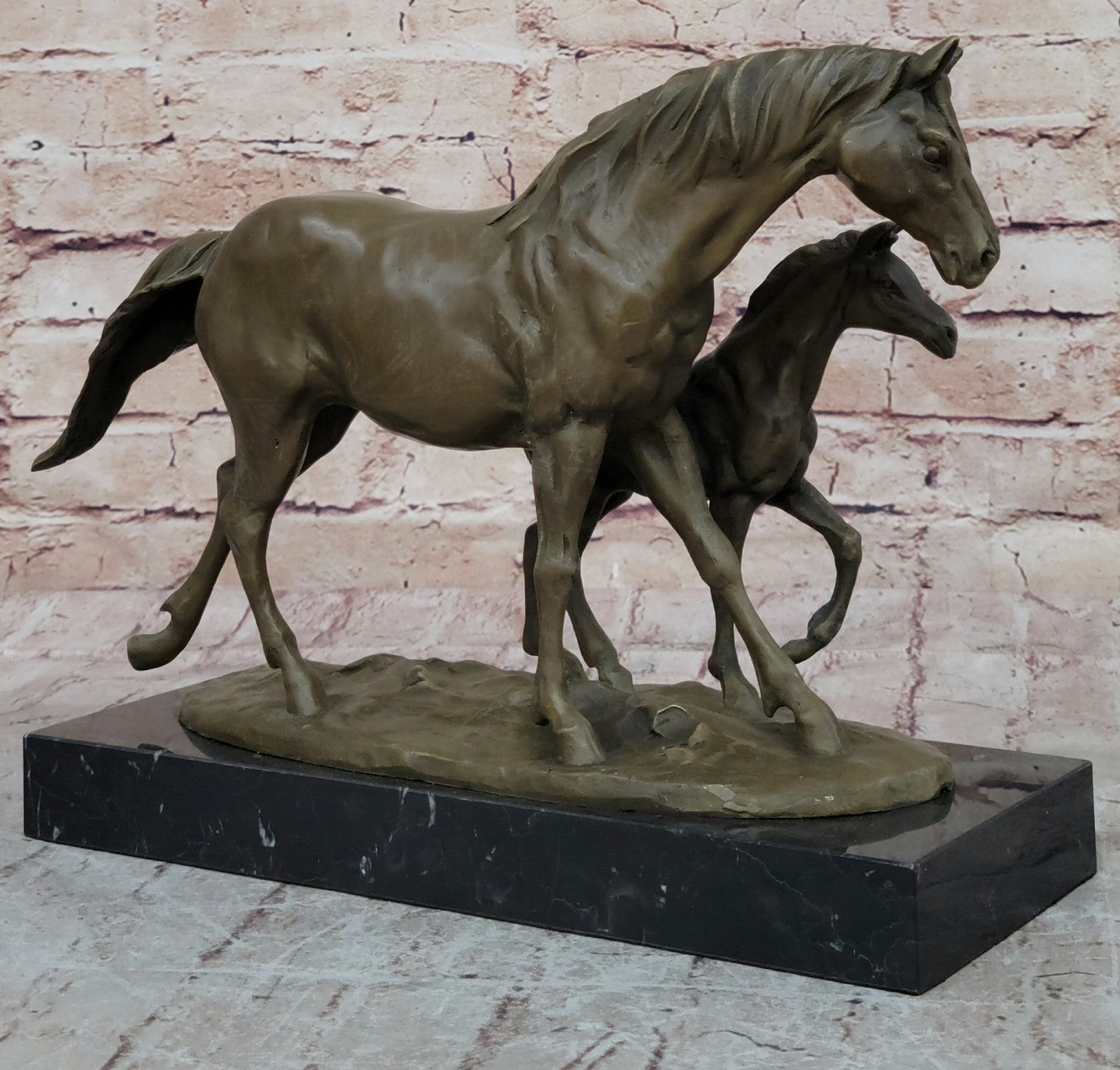 Bronze Statue ~ NEXT GENERATION ~ Horses Mare Colt Western Moments Cast Figurine