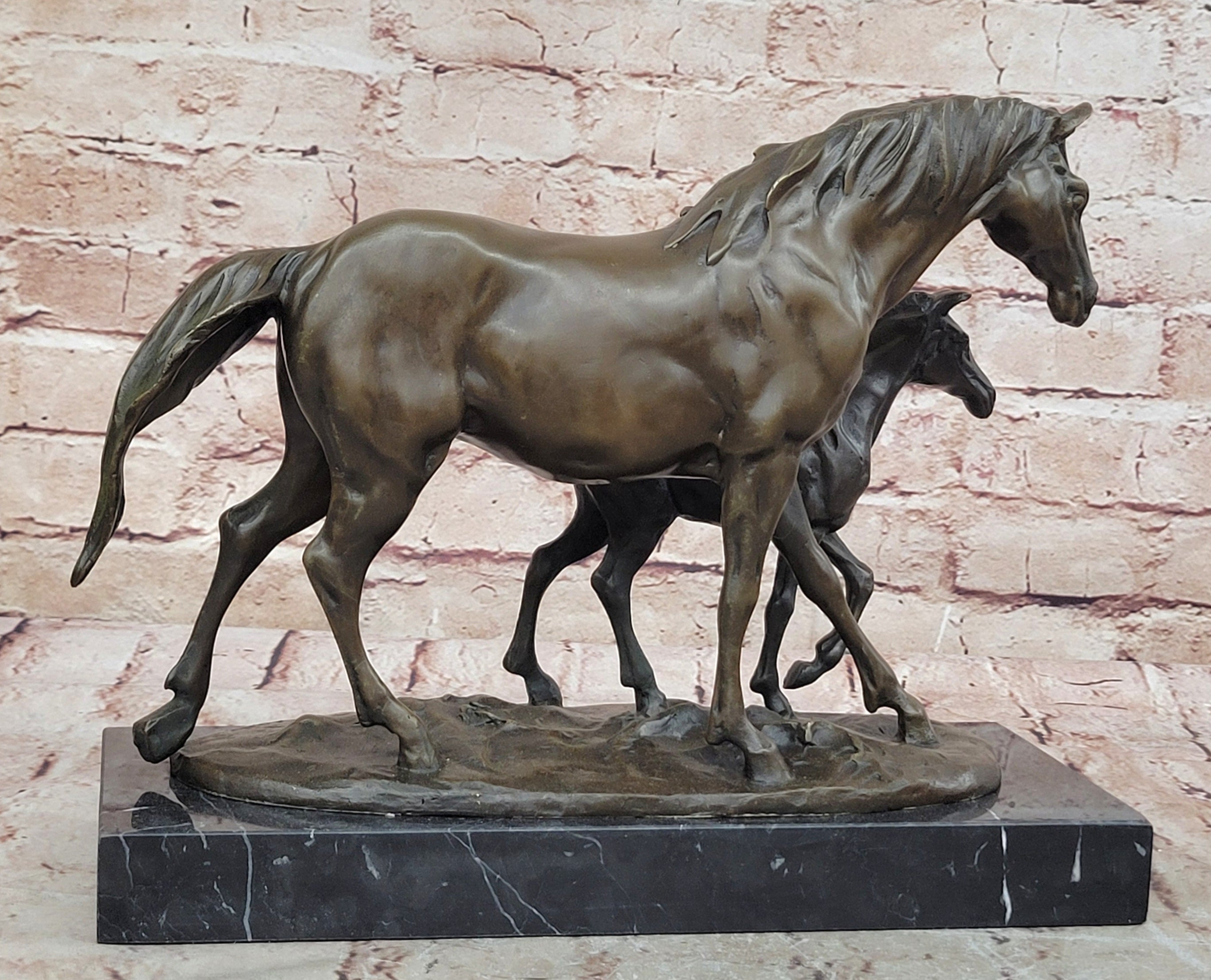 Bronze Statue “Next Generation” – Horses Mare & Colt Western Moments Figurine