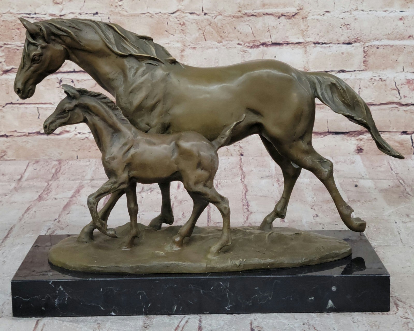 Bronze Statue ~ NEXT GENERATION ~ Horses Mare Colt Western Moments Cast Figurine