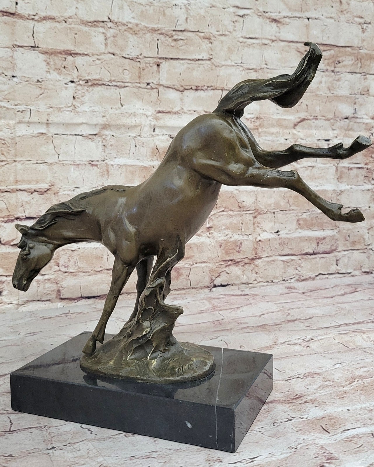 Running Horse Statue Animal Figurine Sculpture Decor Bronze Hand Made Decoration