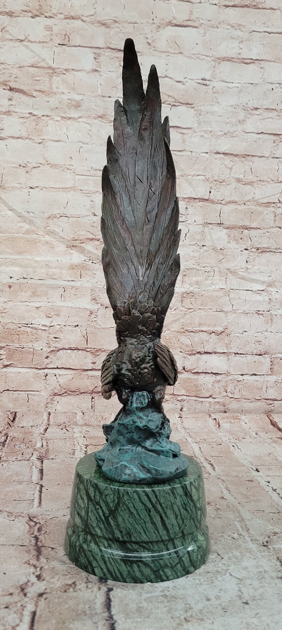 Bronze Golden Dawn Pheasant Sculpture Signed Milo Freedom Bird Statue Art