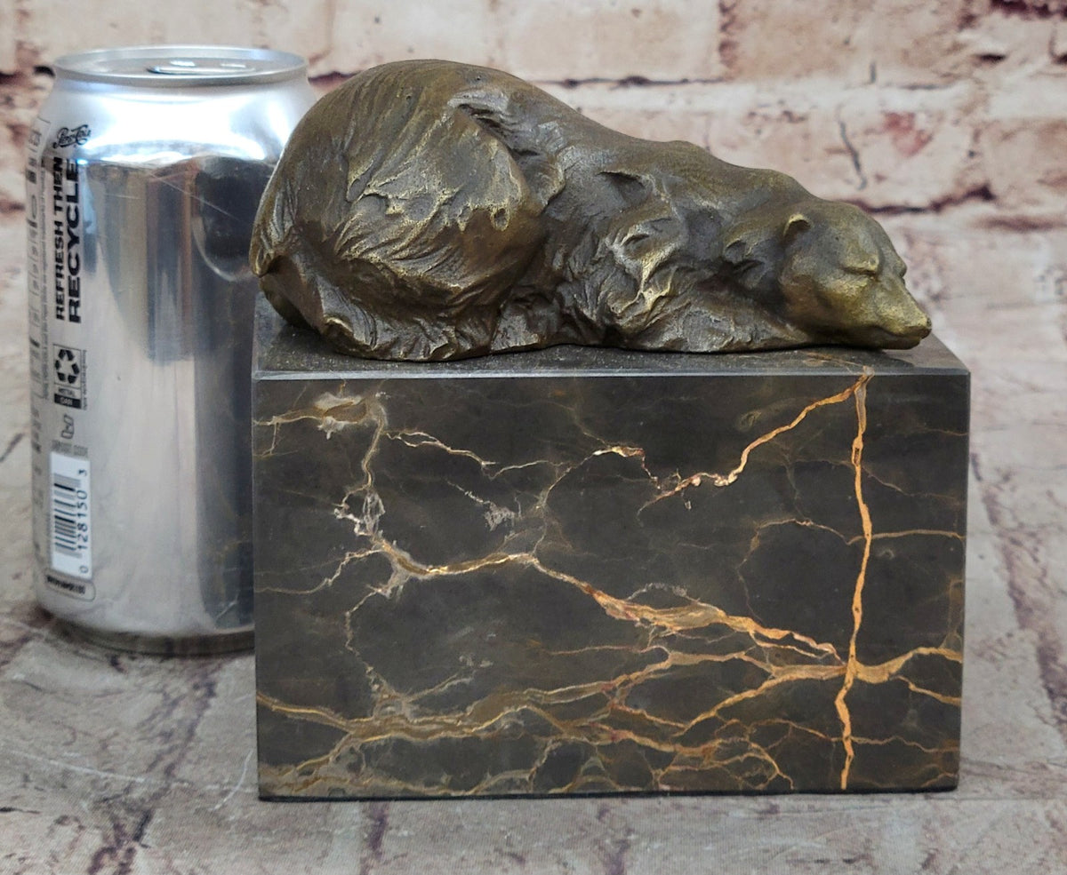 Polar Bear Bronze Sculpture Art Deco Statue Figurine Figure Deco Lostwax Art
