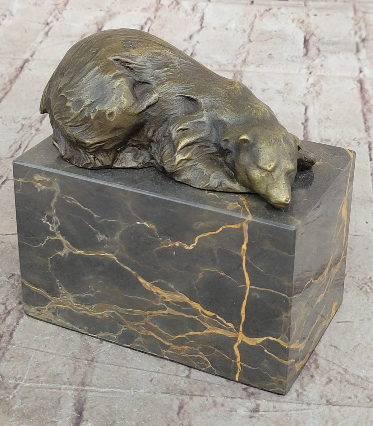 Polar Bear Bronze Sculpture Art Deco Statue Figurine Figure Deco Lostwax Art